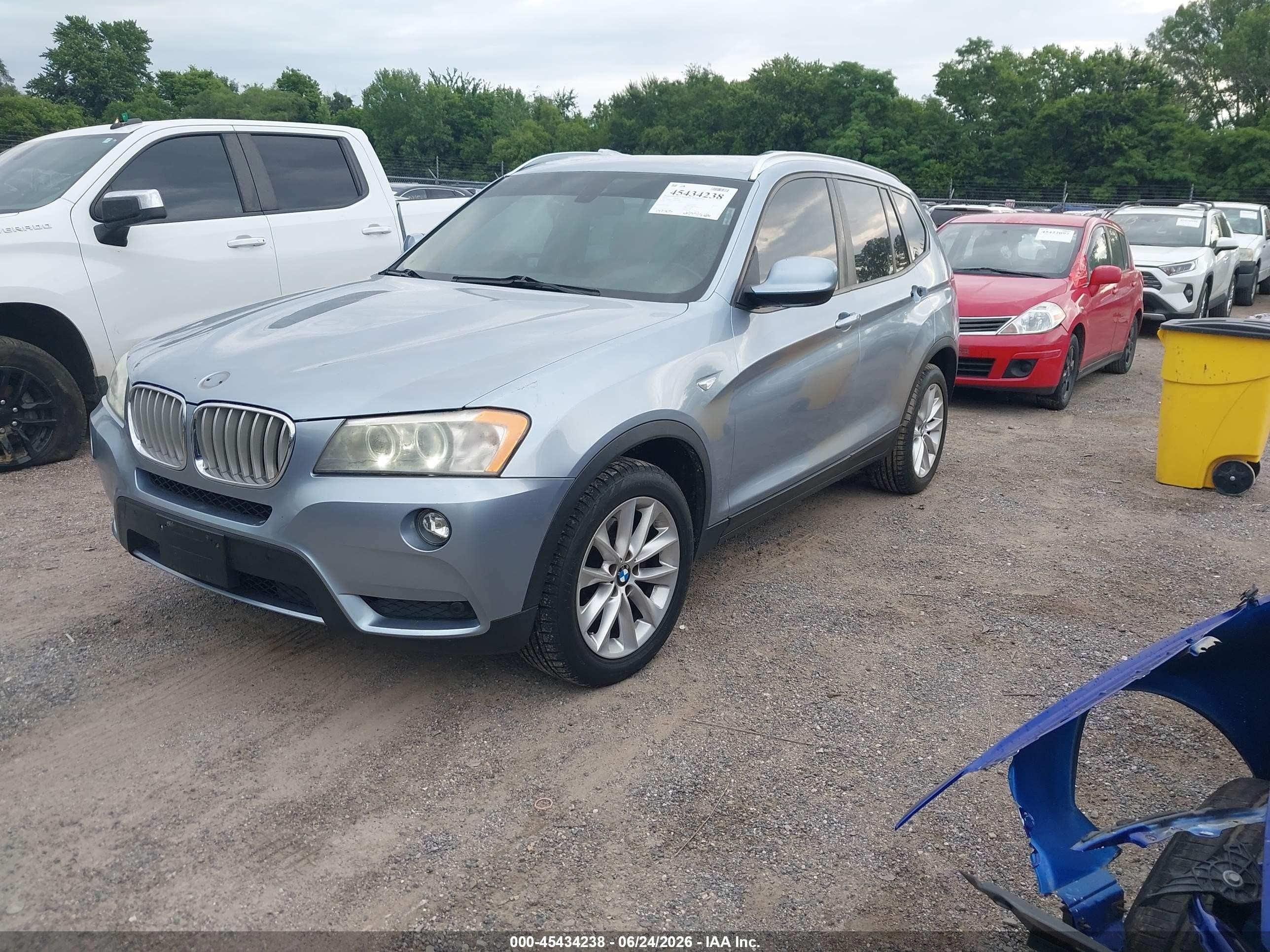 2014 Bmw X3 Xdrive28i Teal vin: 5UXWX9C54E0D24384