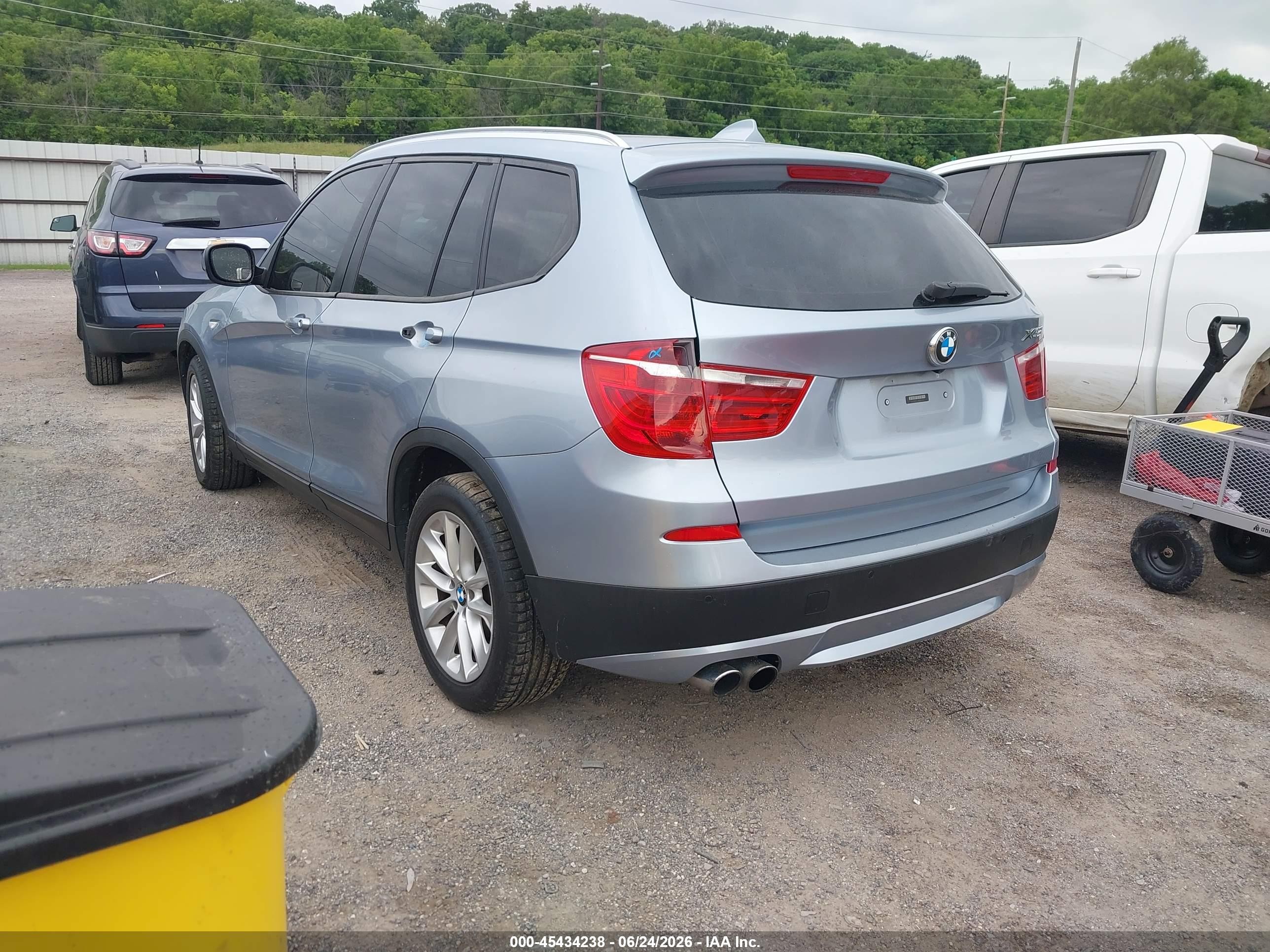 2014 Bmw X3 Xdrive28i Teal vin: 5UXWX9C54E0D24384