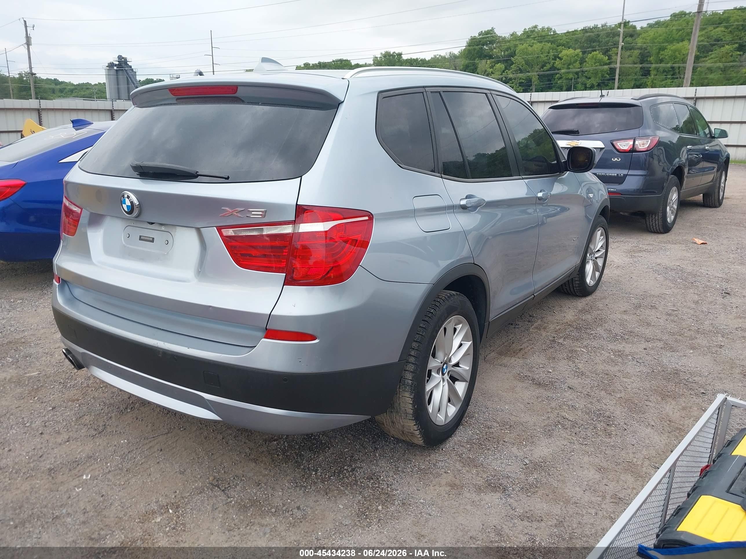 2014 Bmw X3 Xdrive28i Teal vin: 5UXWX9C54E0D24384