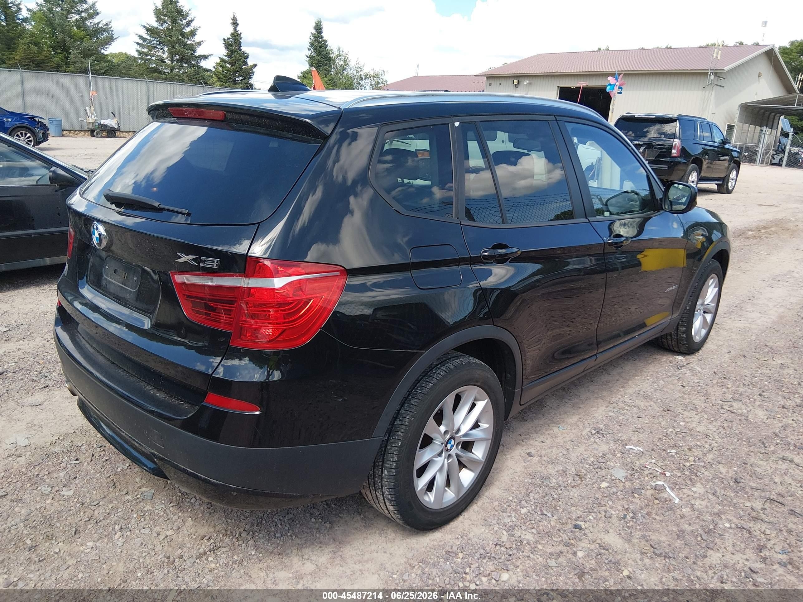 2014 Bmw X3 Xdrive28i Black vin: 5UXWX9C54E0D32078