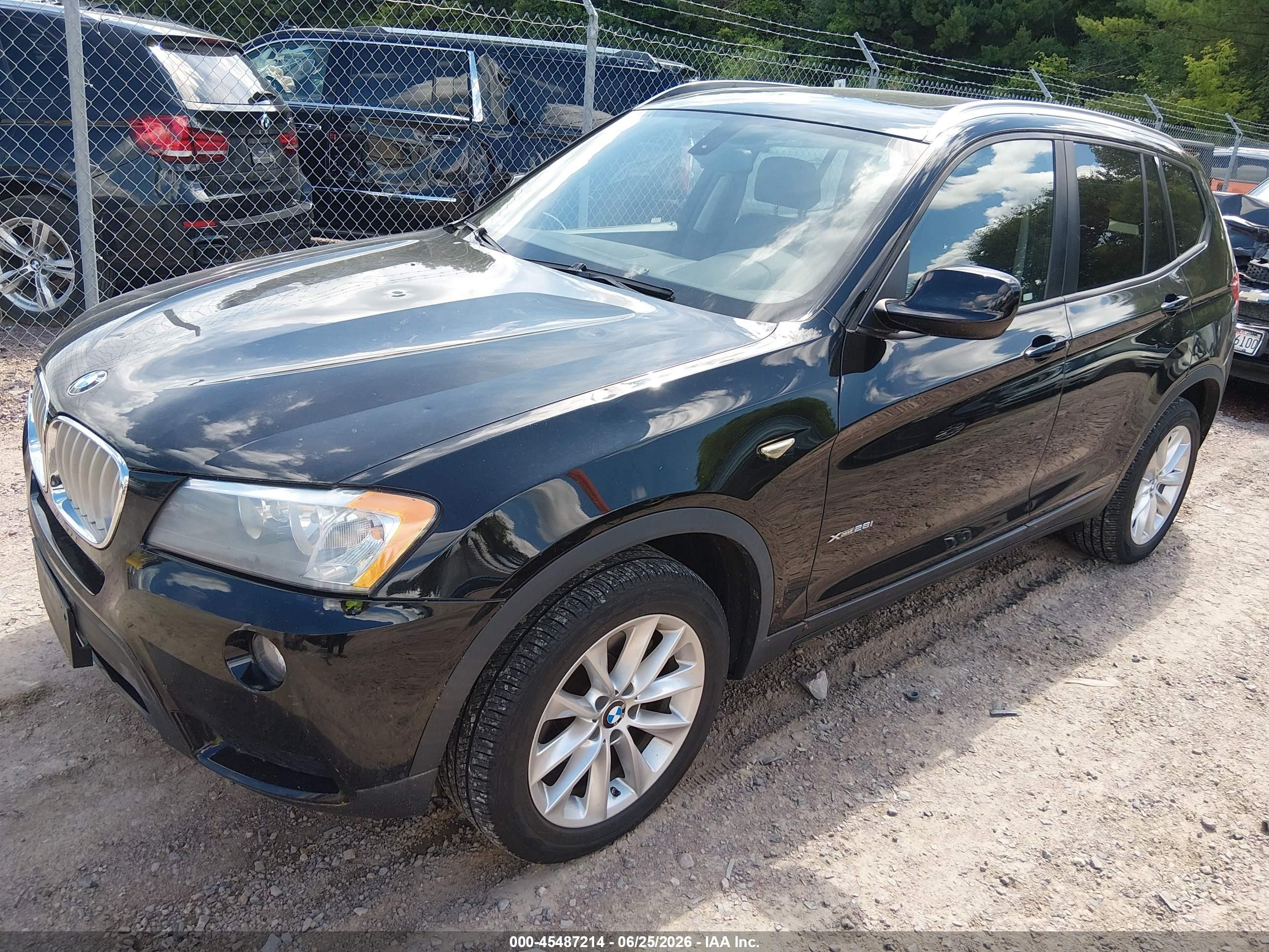2014 Bmw X3 Xdrive28i Black vin: 5UXWX9C54E0D32078
