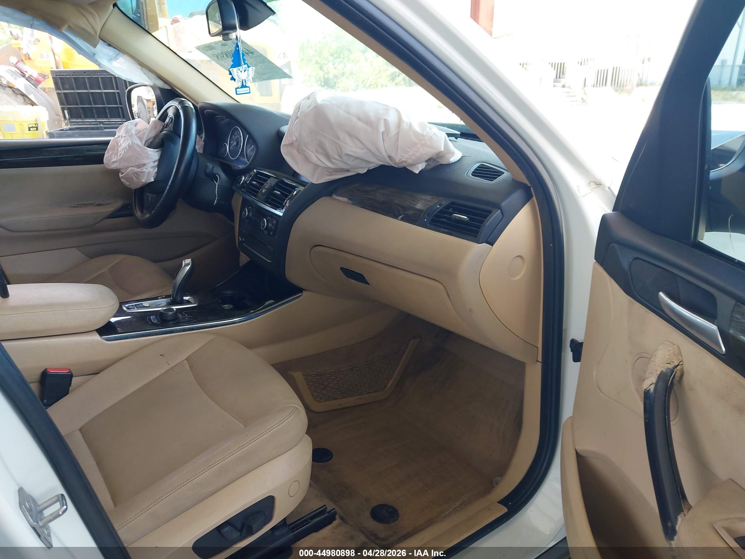2014 Bmw X3 Xdrive28i White vin: 5UXWX9C54E0D33408
