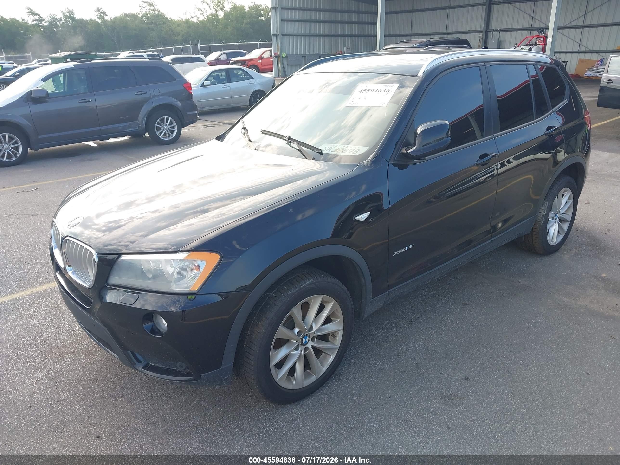 2014 Bmw X3 Xdrive28i Black vin: 5UXWX9C54E0D34932