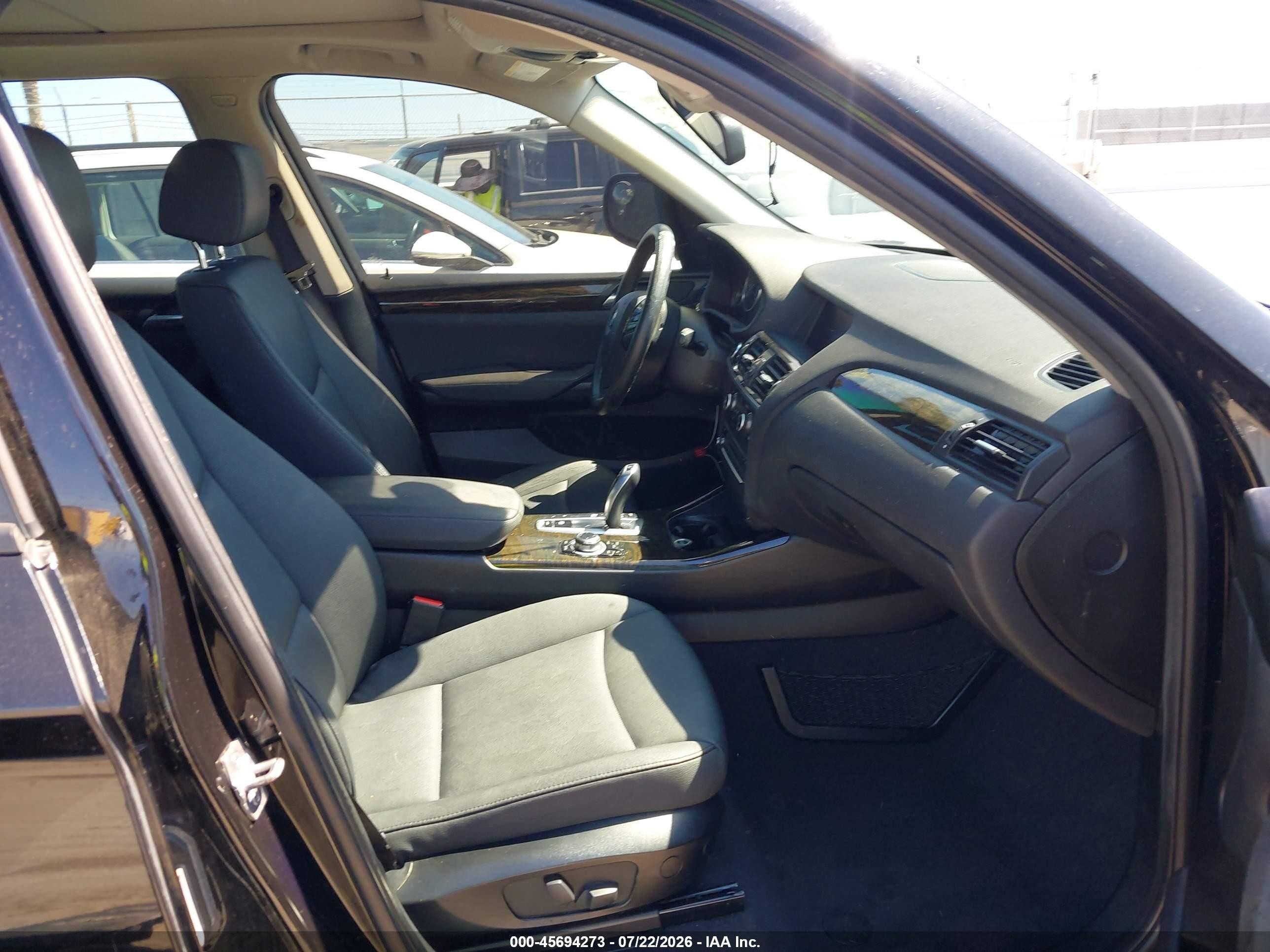 2014 Bmw X3 Xdrive28i Black vin: 5UXWX9C54E0D35465