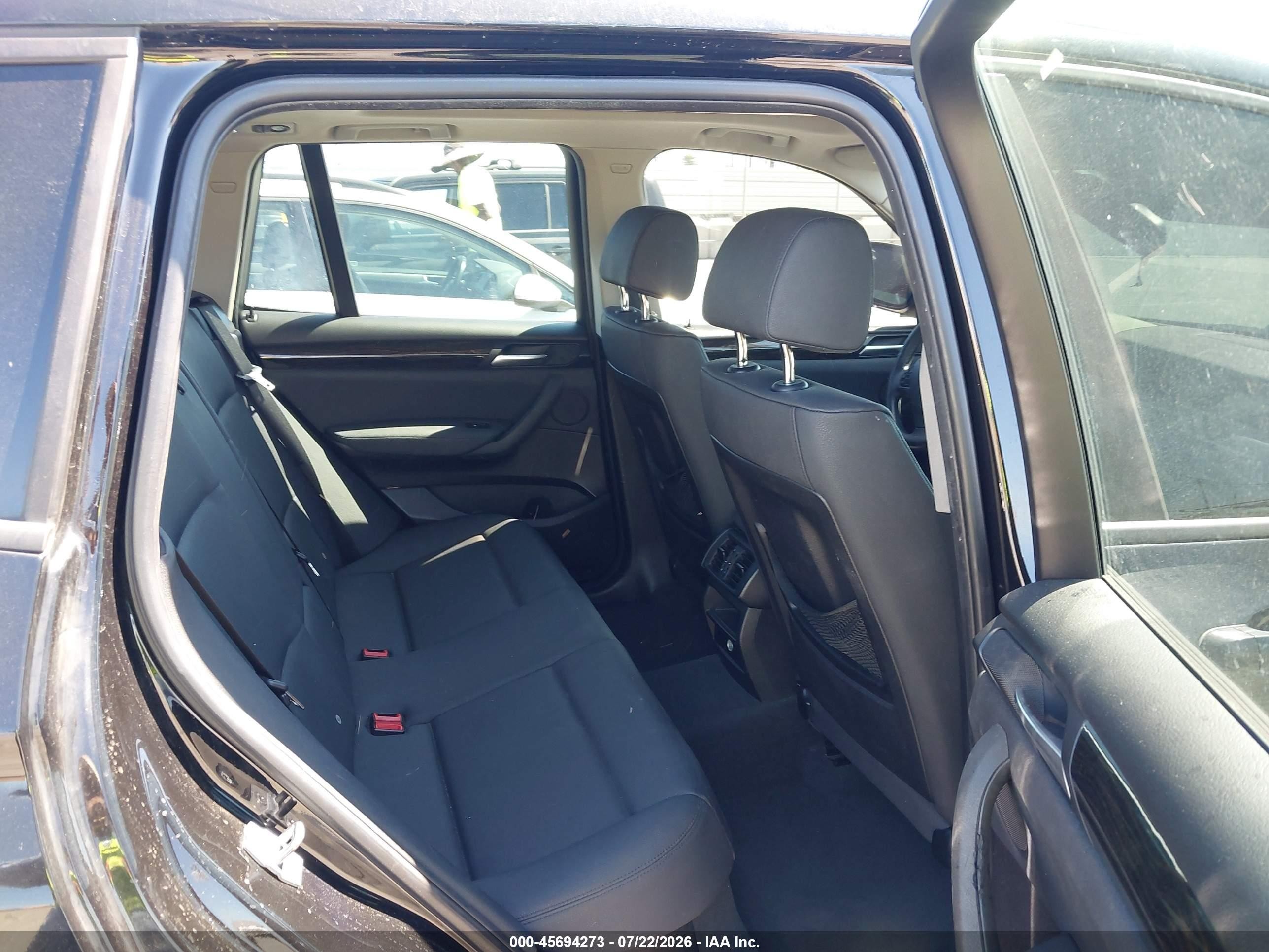 2014 Bmw X3 Xdrive28i Black vin: 5UXWX9C54E0D35465