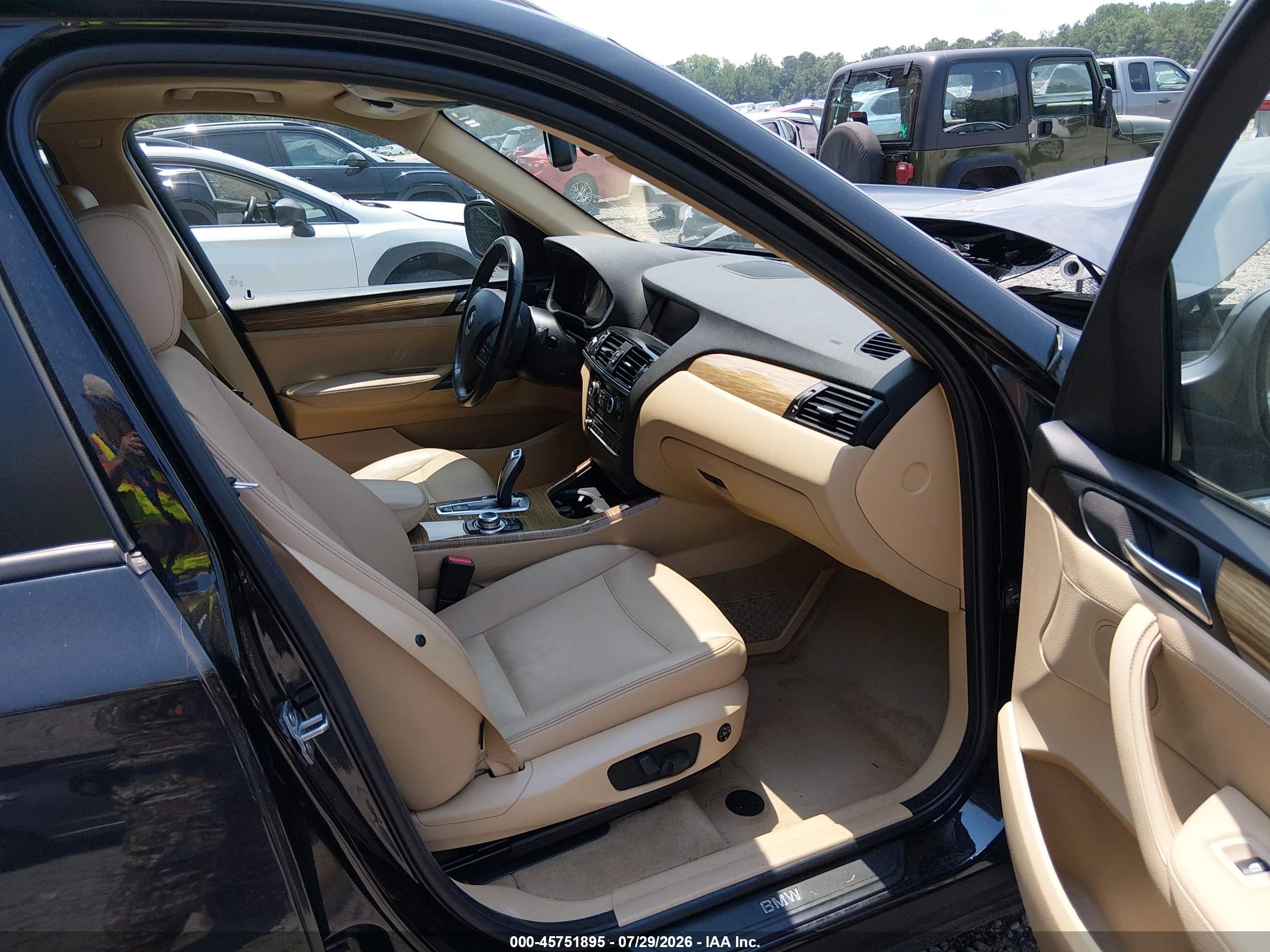2014 Bmw X3 Xdrive28i Черный vin: 5UXWX9C54E0D42870