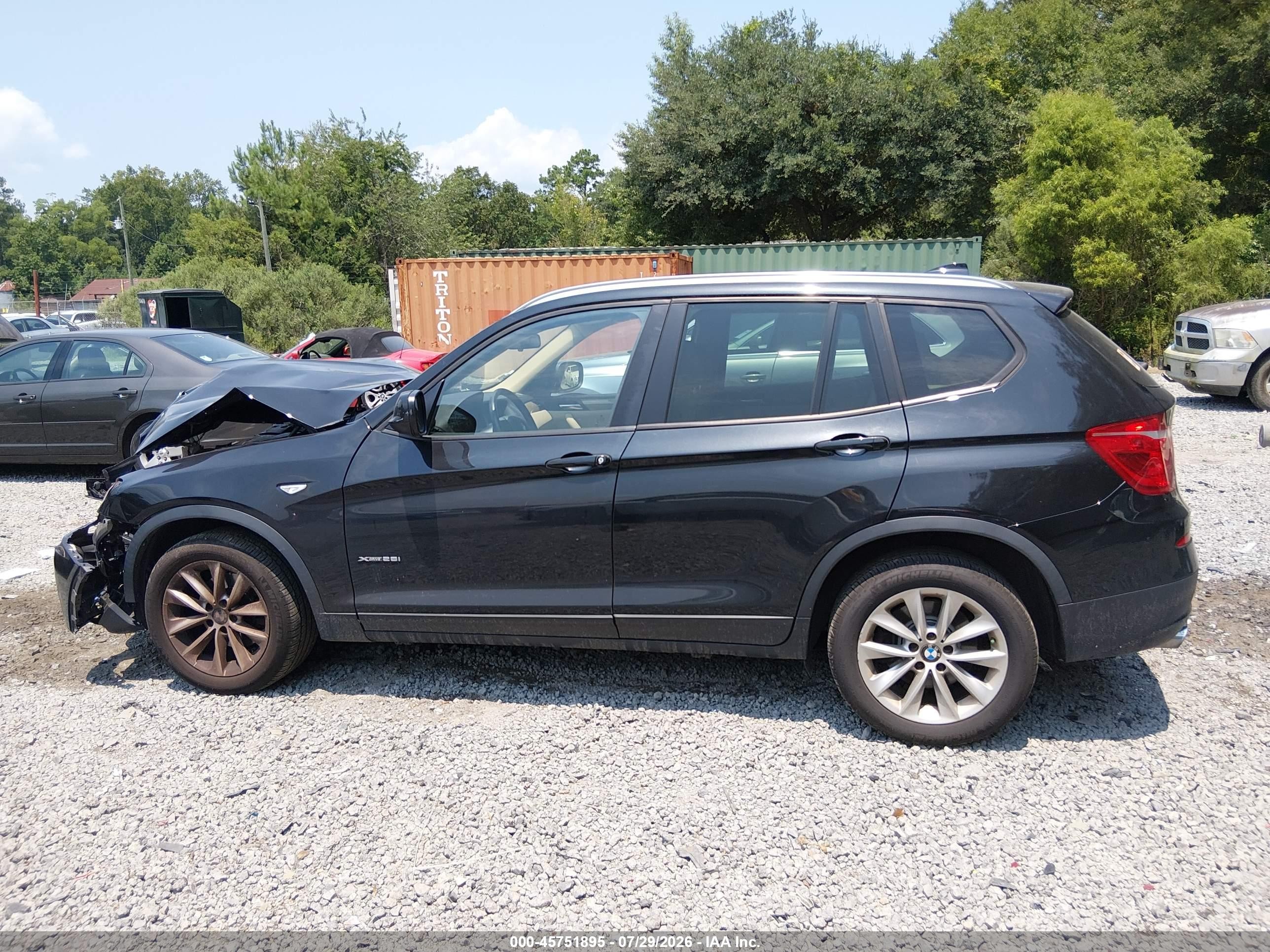 2014 Bmw X3 Xdrive28i Черный vin: 5UXWX9C54E0D42870
