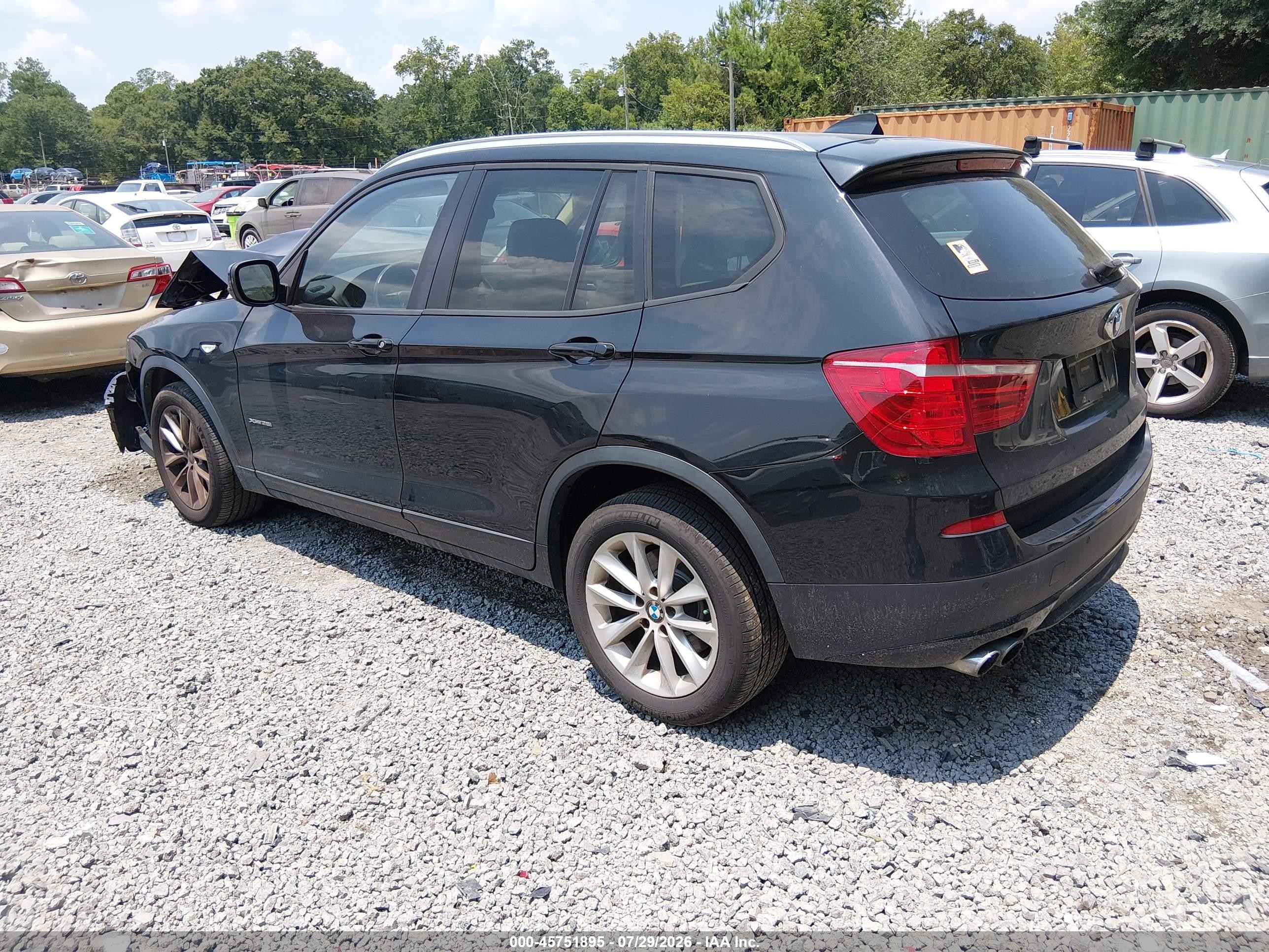 2014 Bmw X3 Xdrive28i Черный vin: 5UXWX9C54E0D42870