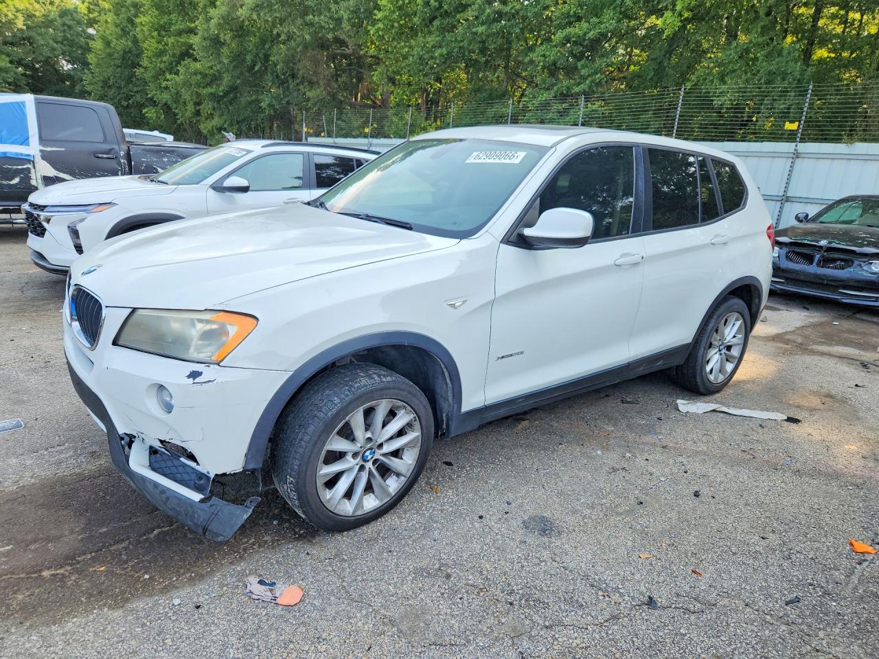 2014 Bmw X3 Xdrive28i White vin: 5UXWX9C54E0D43582