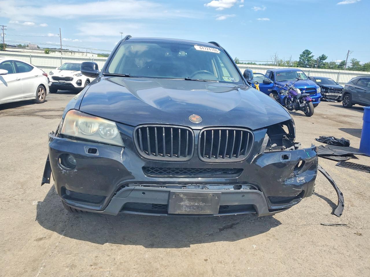 2014 Bmw X3 Xdrive28i Black vin: 5UXWX9C54E0D43601