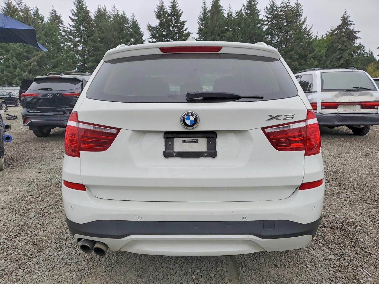 2015 Bmw X3 Xdrive28i White vin: 5UXWX9C54F0D45480