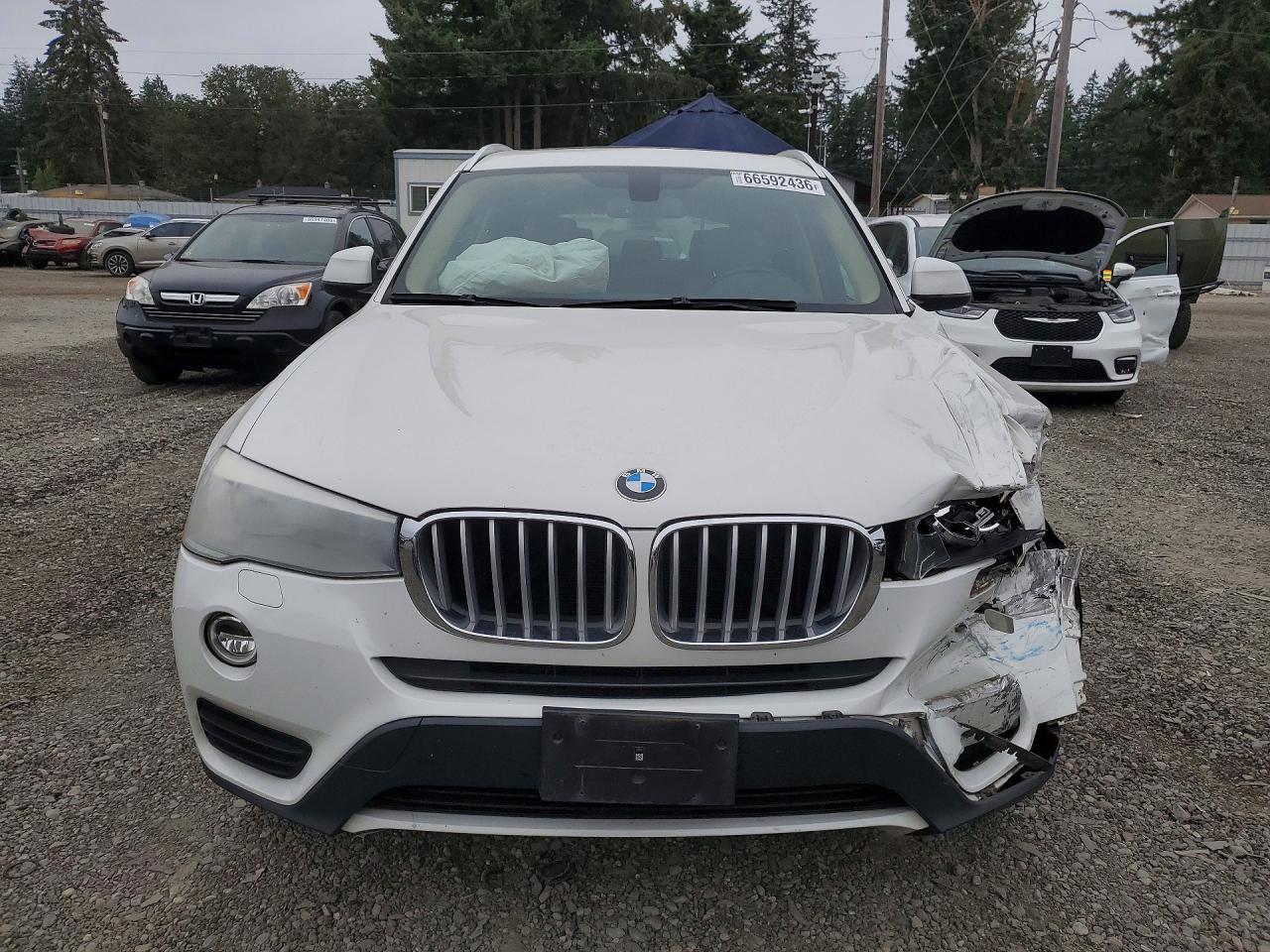 2015 Bmw X3 Xdrive28i White vin: 5UXWX9C54F0D45480