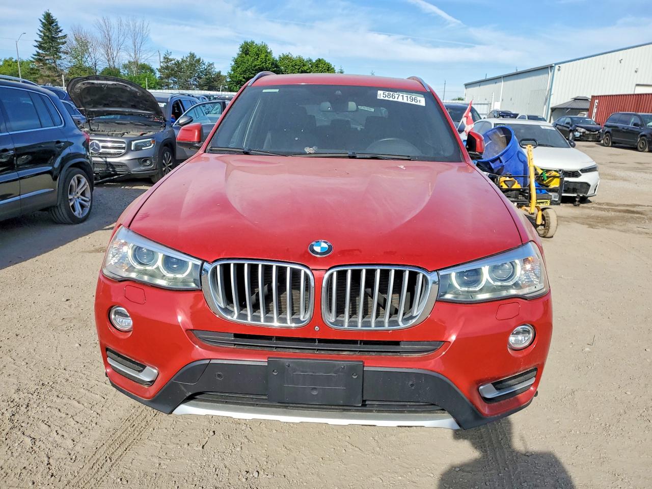 2015 Bmw X3 Xdrive28i Красный vin: 5UXWX9C54F0D49254