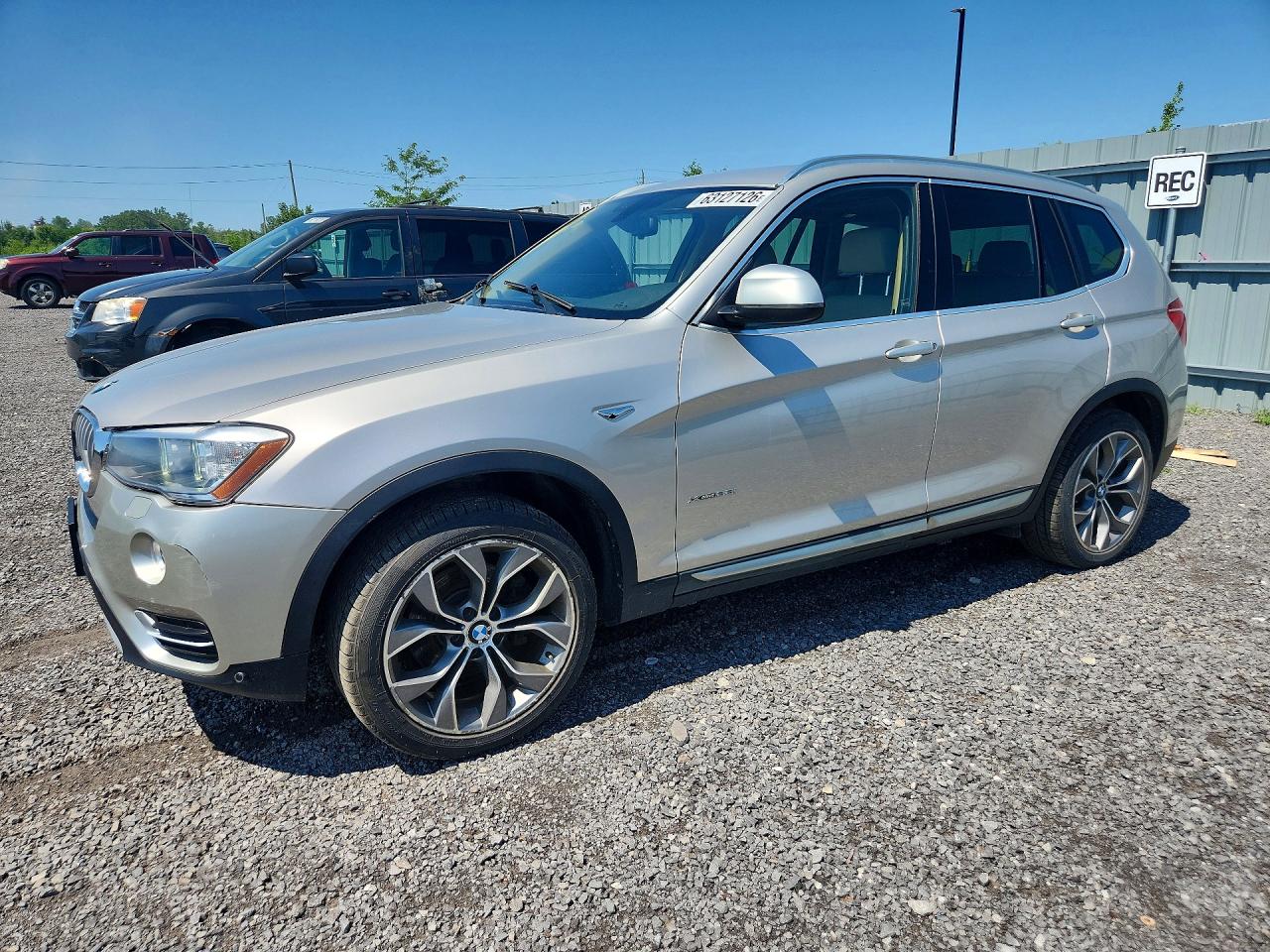 2015 Bmw X3 Xdrive28i Silver vin: 5UXWX9C54F0D52431