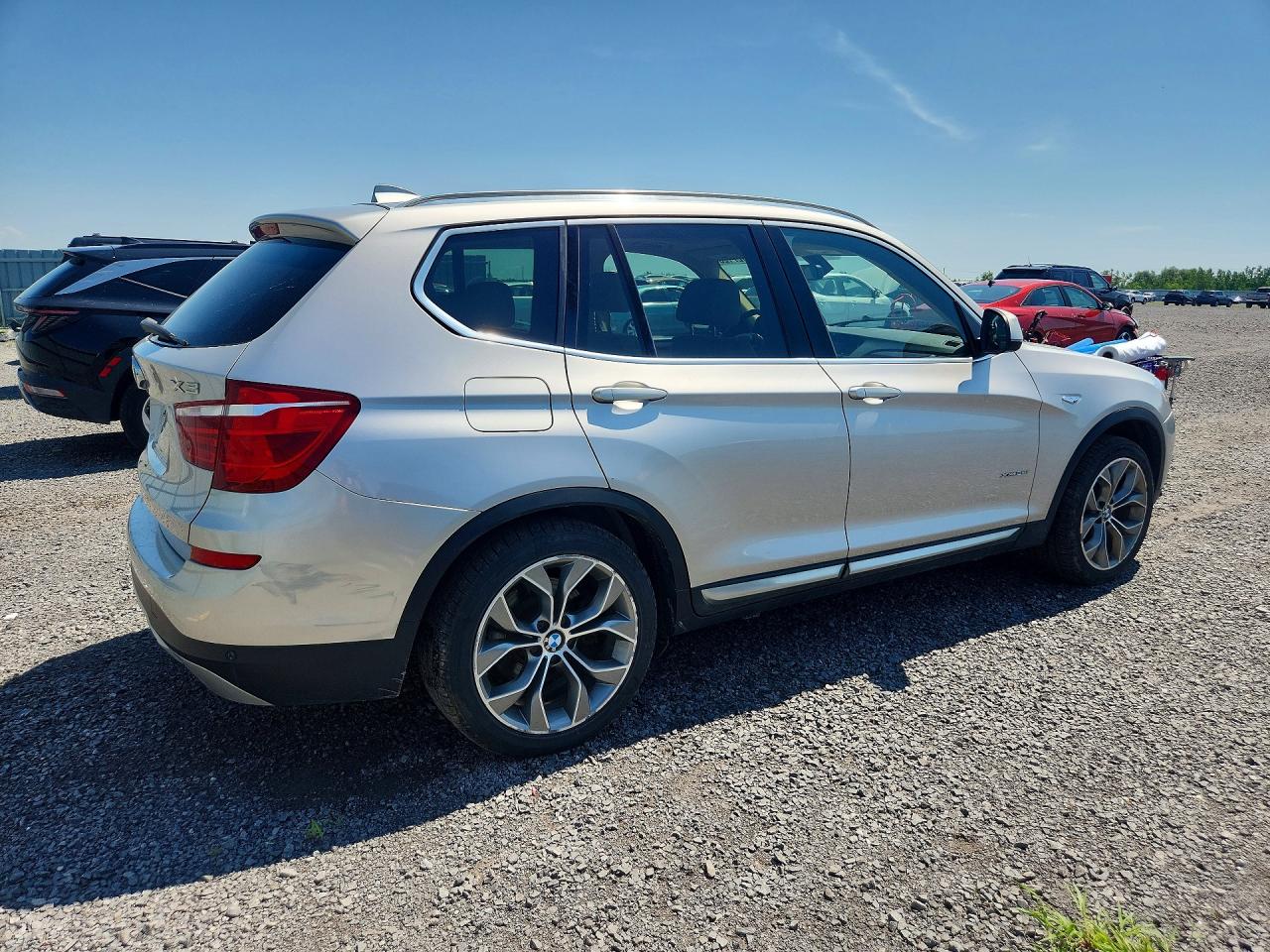 2015 Bmw X3 Xdrive28i Silver vin: 5UXWX9C54F0D52431