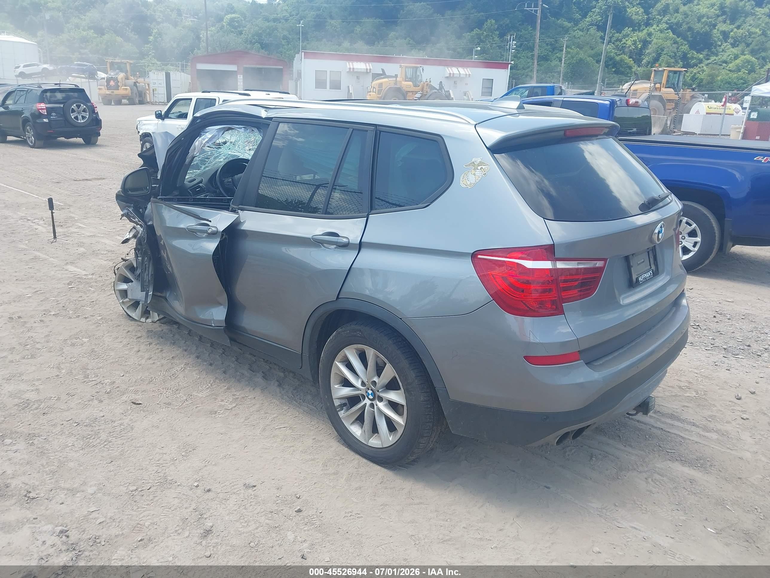 2015 Bmw X3 Xdrive28i Серый vin: 5UXWX9C54F0D53174