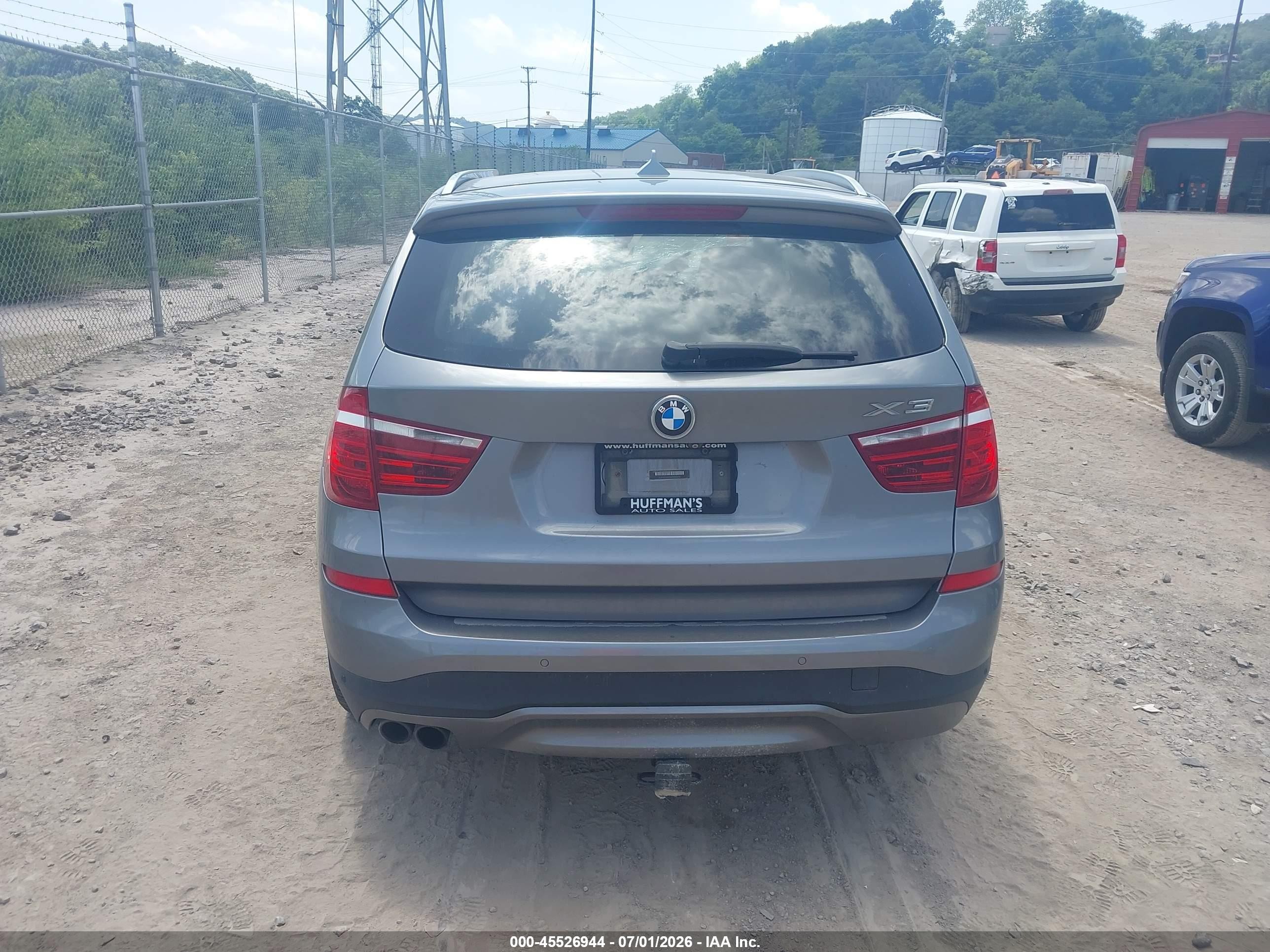 2015 Bmw X3 Xdrive28i Серый vin: 5UXWX9C54F0D53174