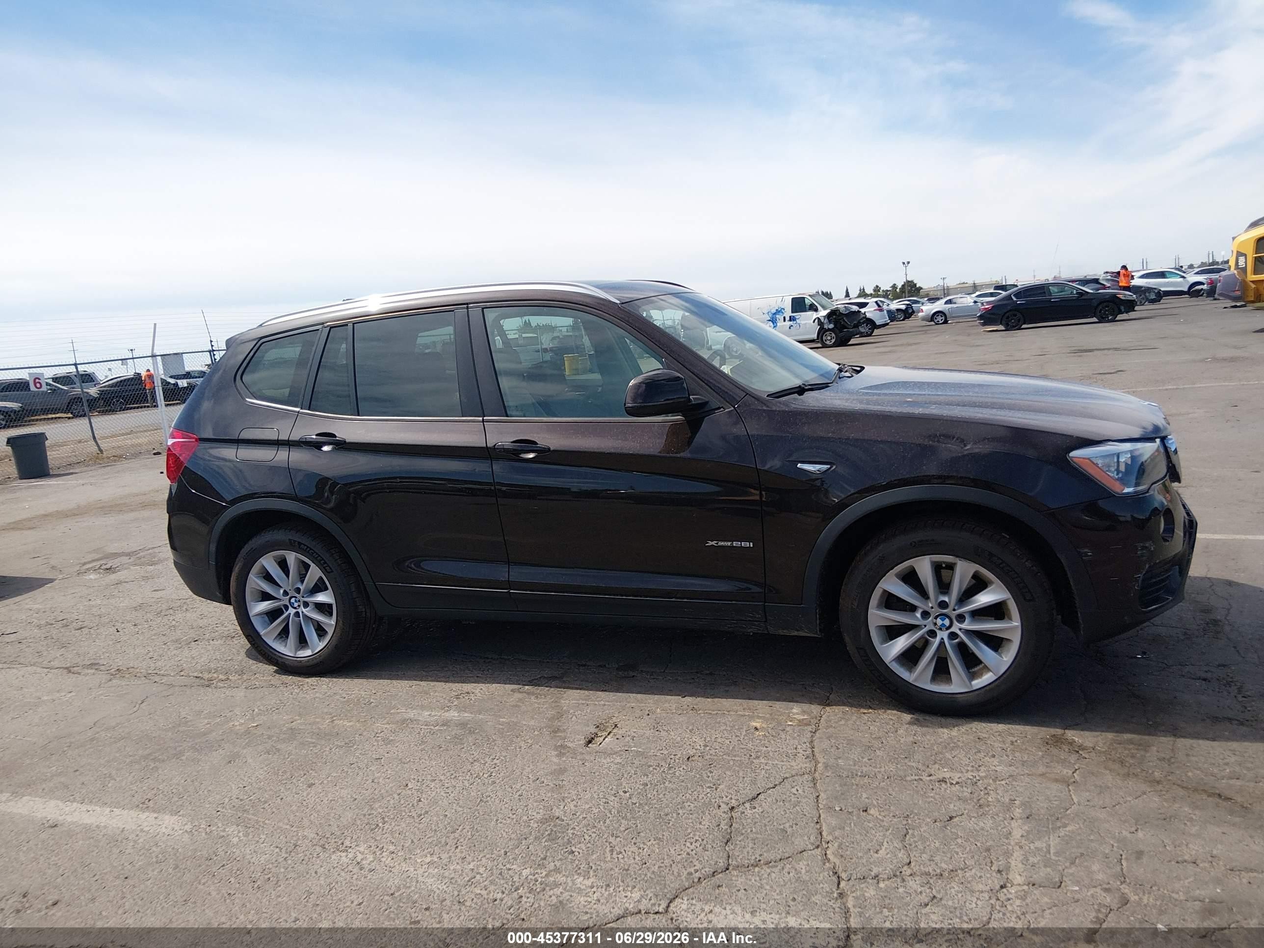 2015 Bmw X3 Xdrive28i Brown vin: 5UXWX9C54F0D59069