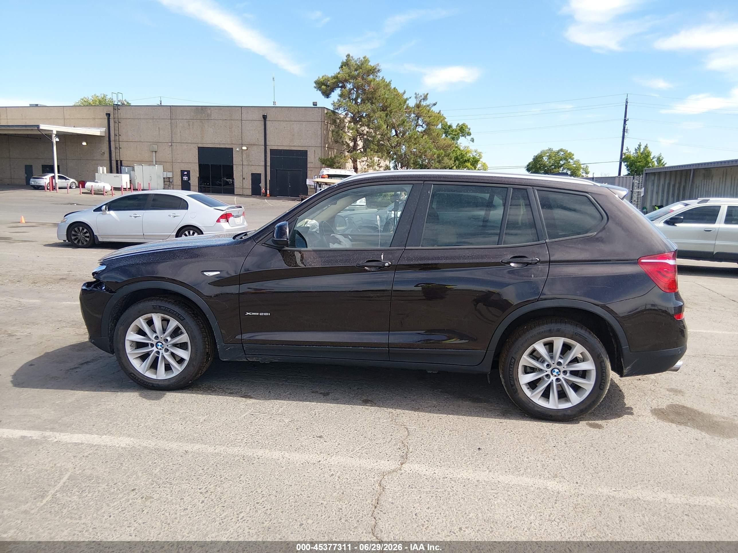 2015 Bmw X3 Xdrive28i Brown vin: 5UXWX9C54F0D59069