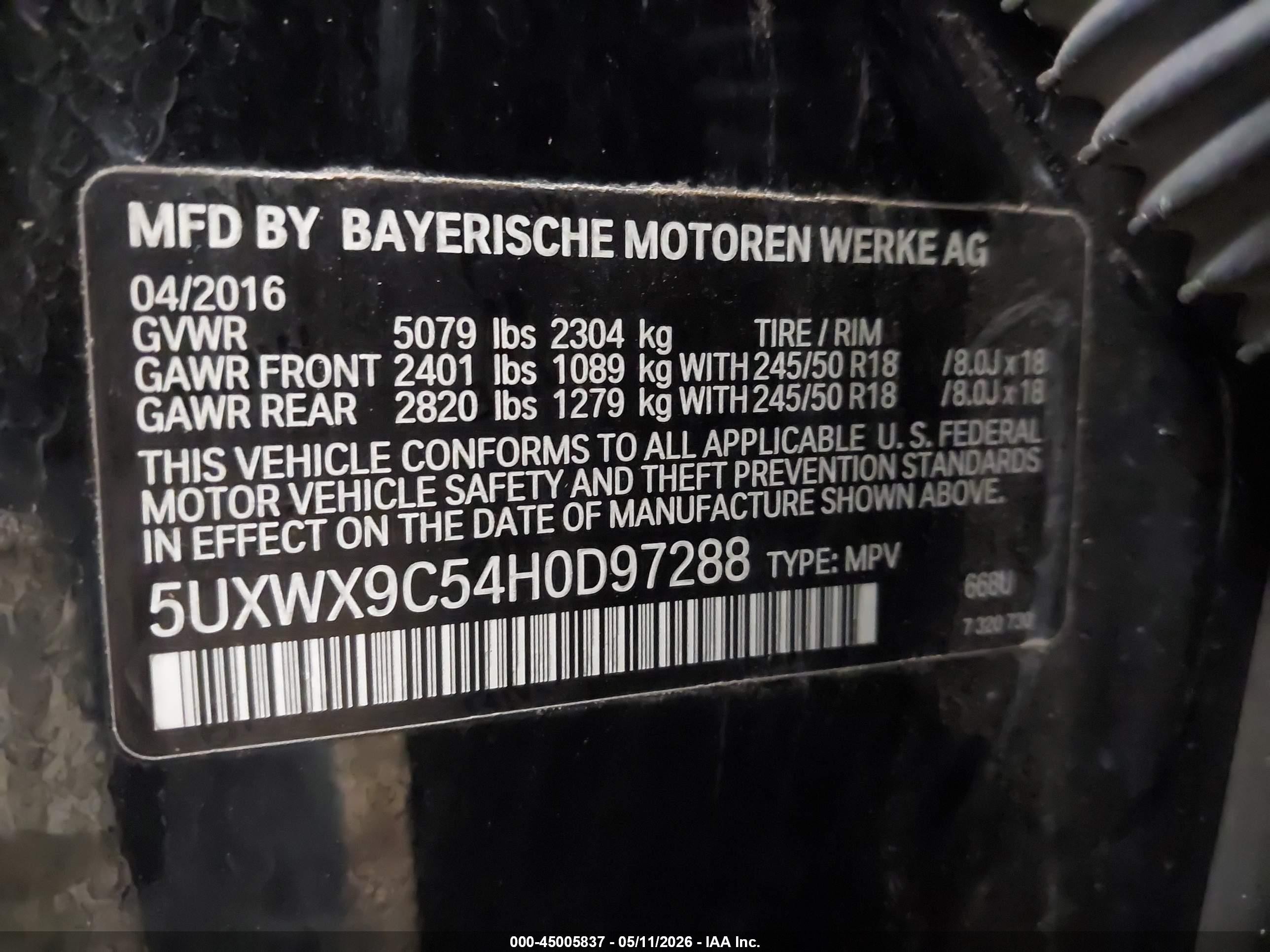 2017 Bmw X3 Xdrive28i Black vin: 5UXWX9C54H0D97288