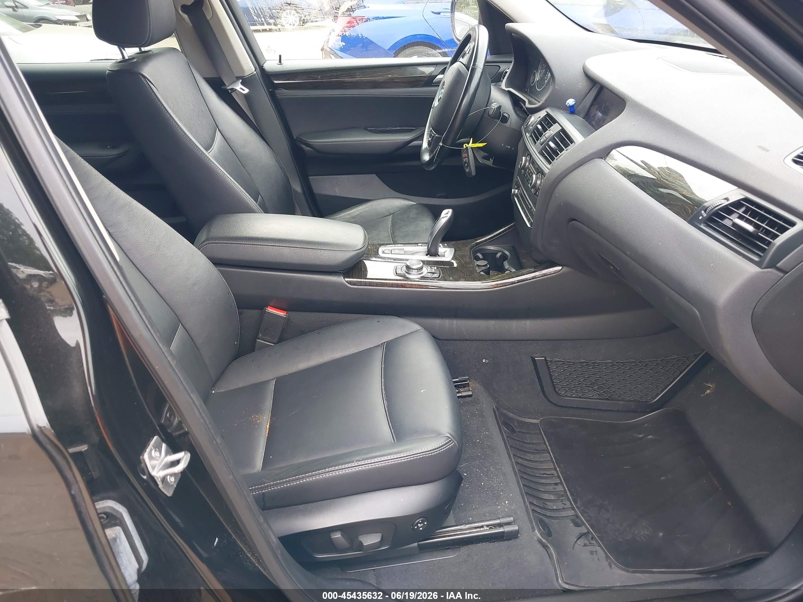 2013 Bmw X3 Xdrive28i Black vin: 5UXWX9C55D0A24853