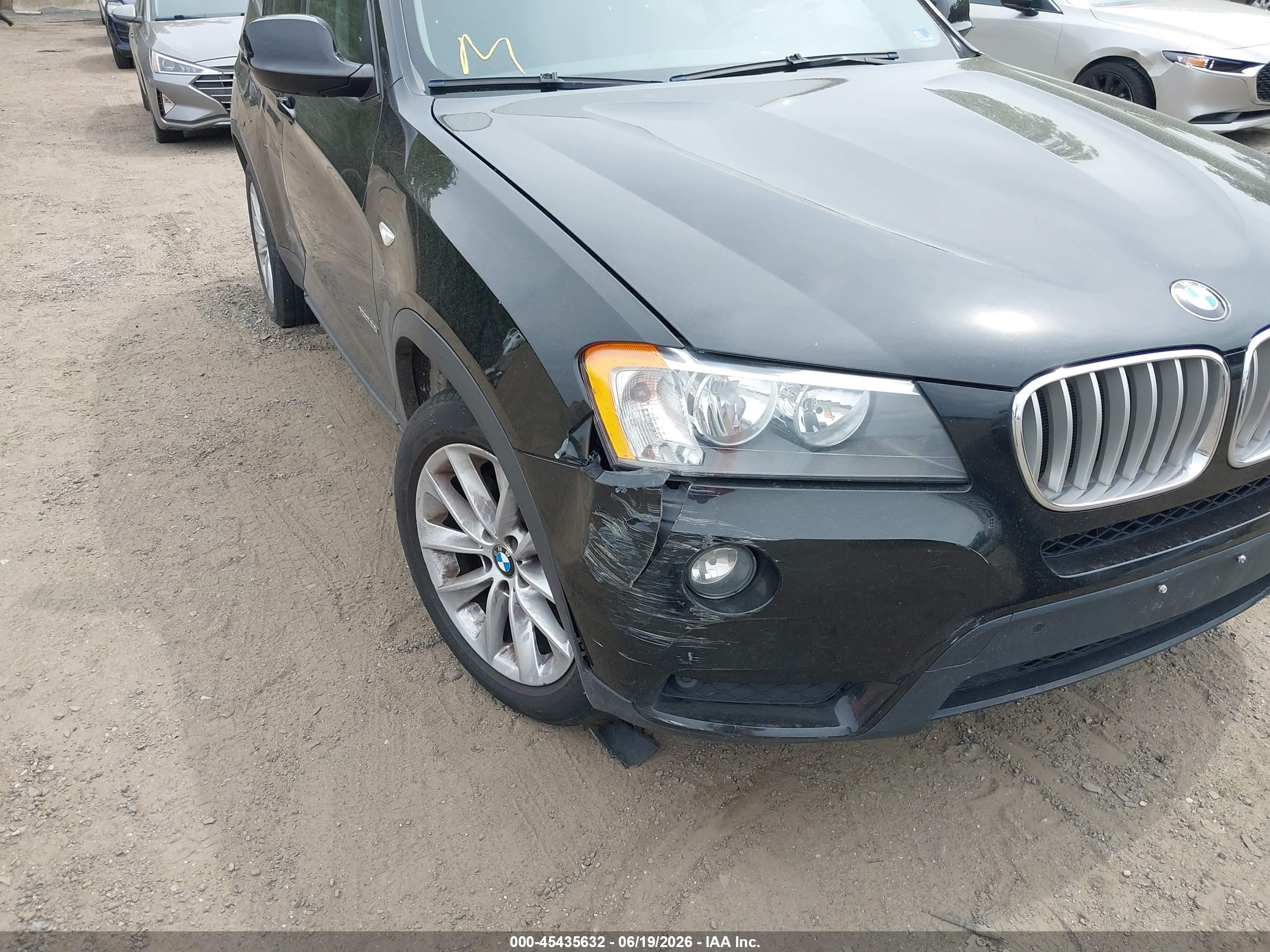 2013 Bmw X3 Xdrive28i Black vin: 5UXWX9C55D0A24853