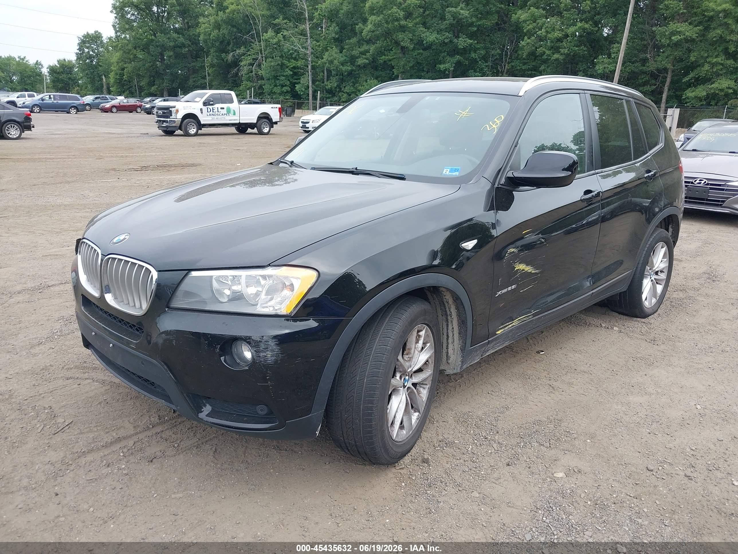 2013 Bmw X3 Xdrive28i Black vin: 5UXWX9C55D0A24853