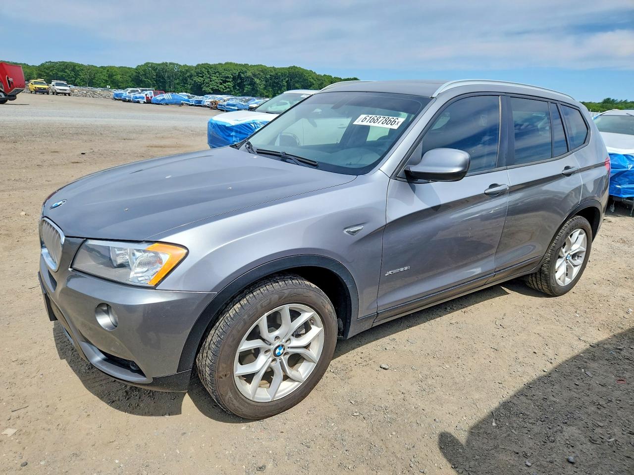 2013 Bmw X3 Xdrive28i Gray vin: 5UXWX9C55D0A31222