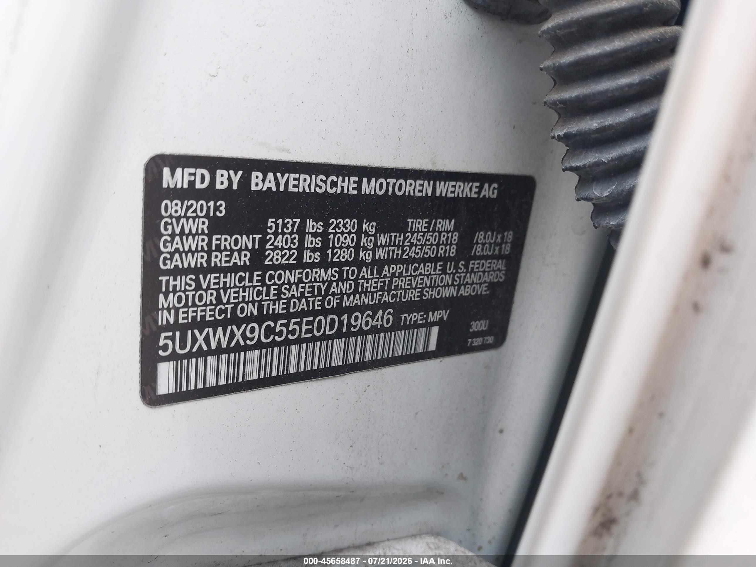 2014 Bmw X3 Xdrive28i White vin: 5UXWX9C55E0D19646