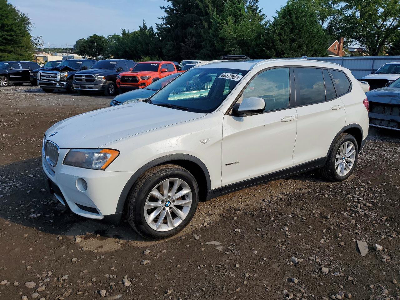 2014 Bmw X3 Xdrive28i White vin: 5UXWX9C55E0D21980