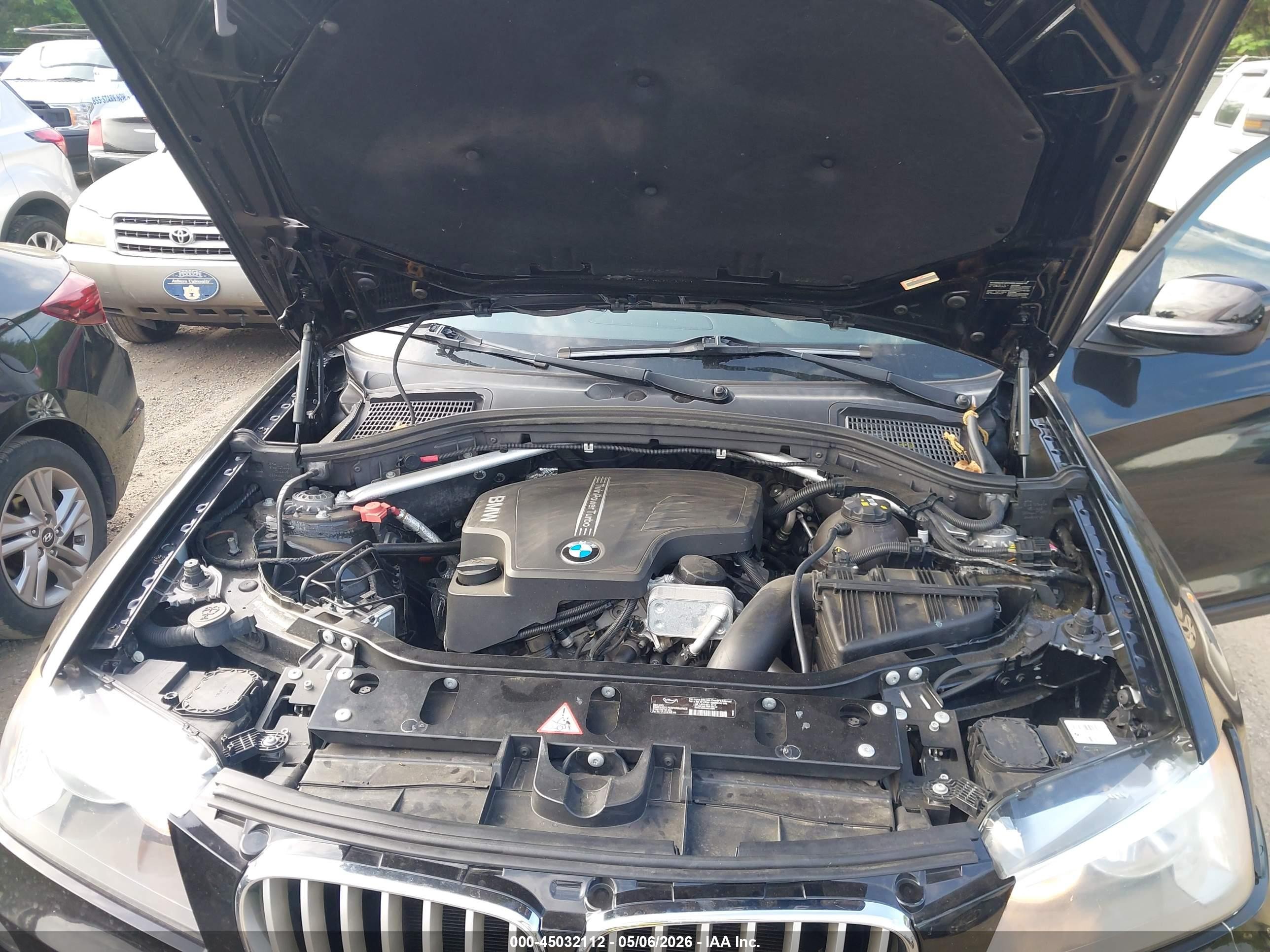 2014 Bmw X3 Xdrive28i Черный vin: 5UXWX9C55E0D24054