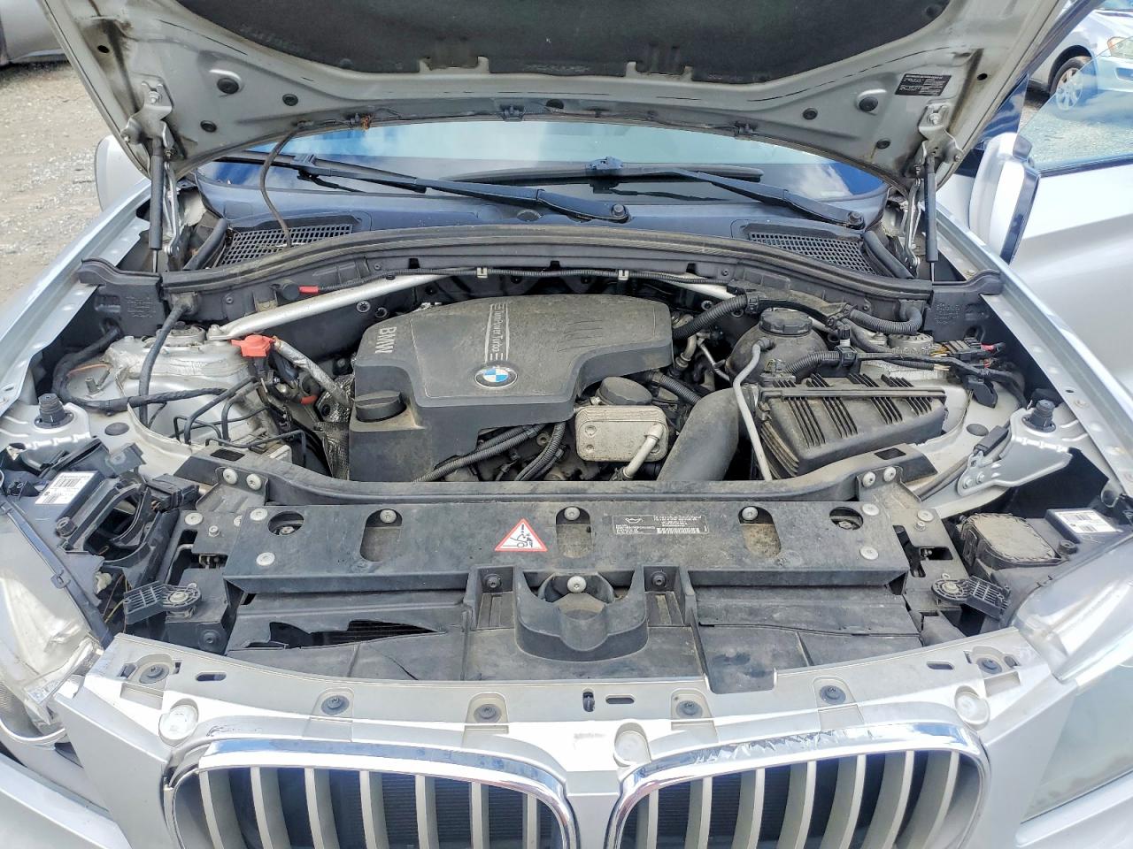 2014 Bmw X3 Xdrive28i Silver vin: 5UXWX9C55E0D24085