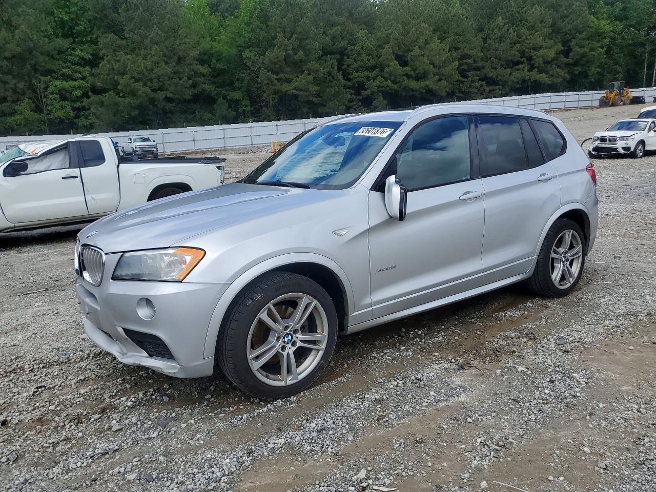 2014 Bmw X3 Xdrive28i Silver vin: 5UXWX9C55E0D24085