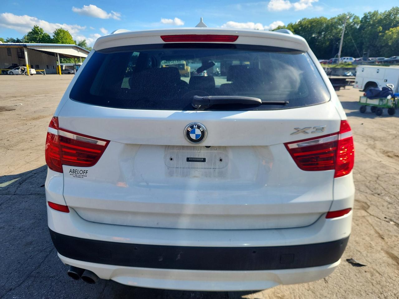 2014 Bmw X3 Xdrive28i White vin: 5UXWX9C55E0D29285