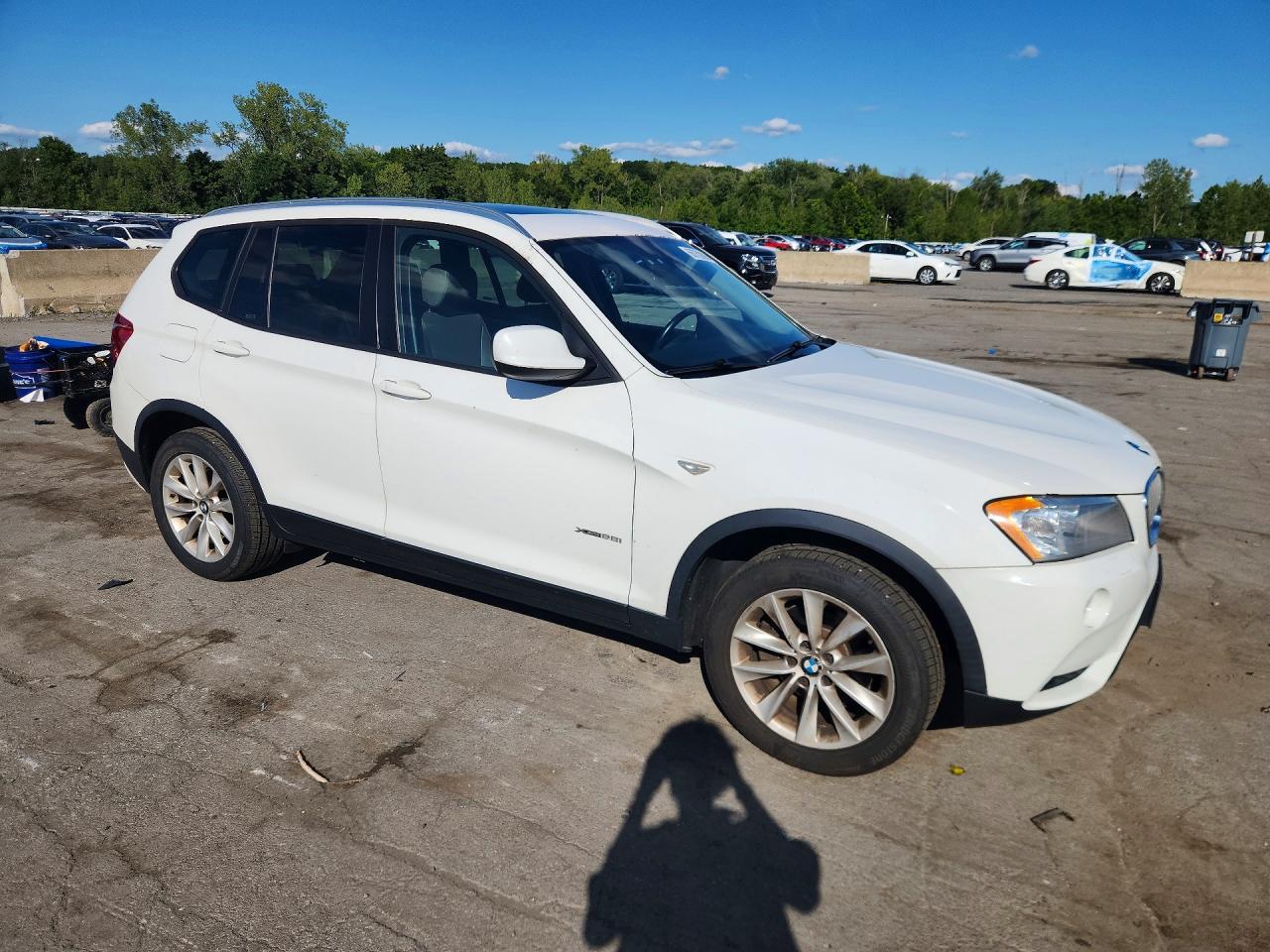 2014 Bmw X3 Xdrive28i White vin: 5UXWX9C55E0D29285