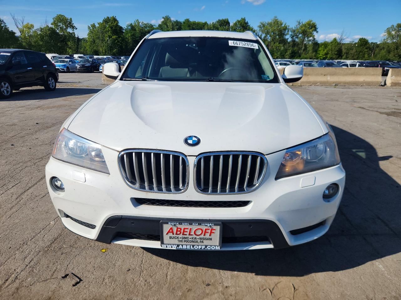 2014 Bmw X3 Xdrive28i White vin: 5UXWX9C55E0D29285