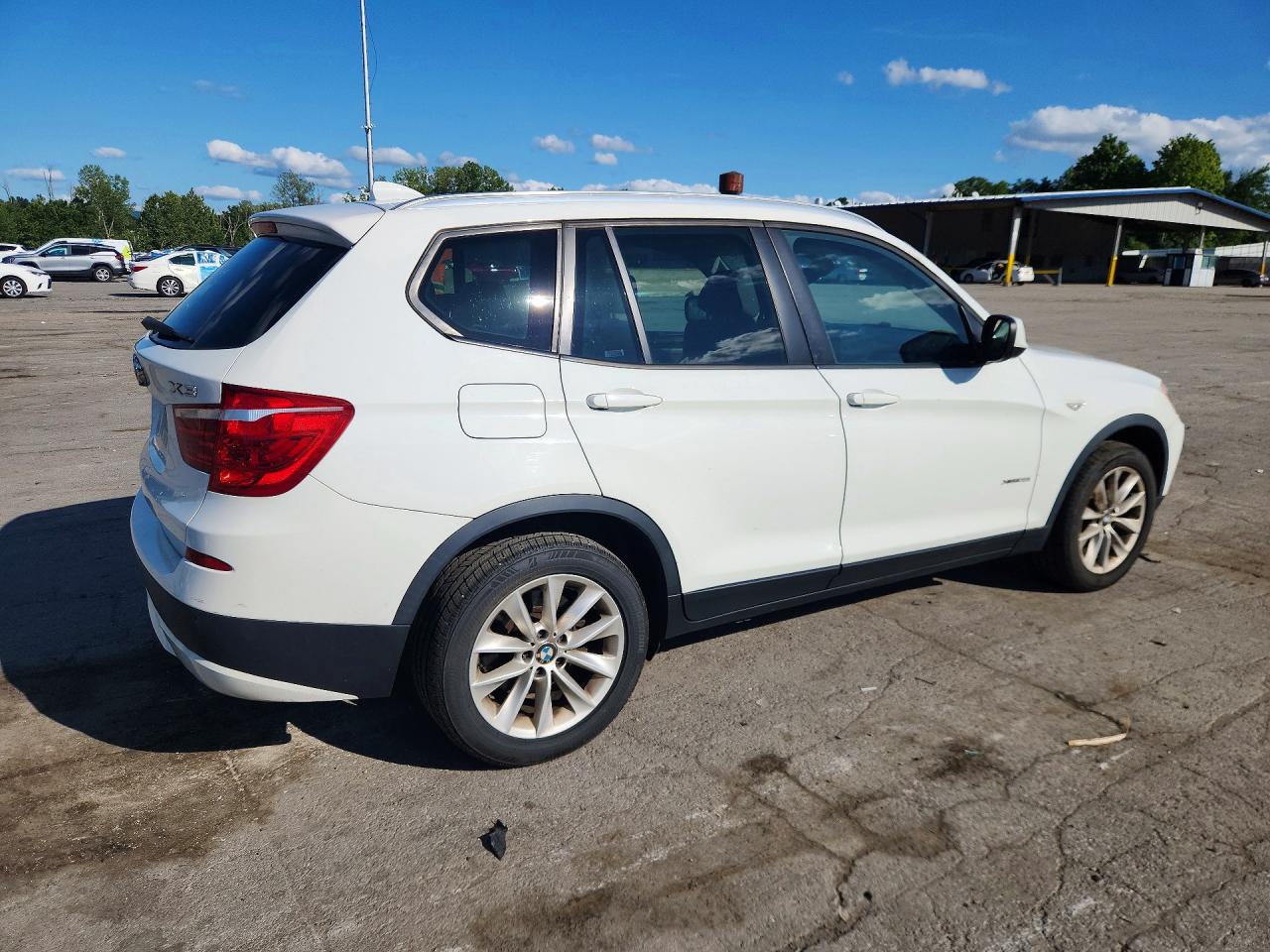 2014 Bmw X3 Xdrive28i White vin: 5UXWX9C55E0D29285