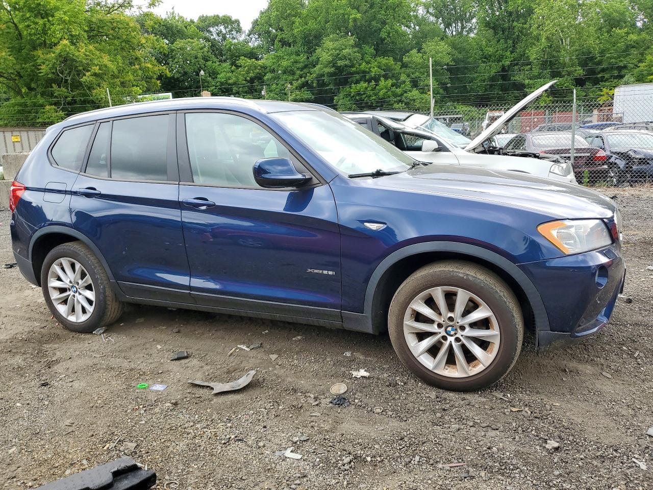 2014 Bmw X3 Xdrive28i Синий vin: 5UXWX9C55E0D29934