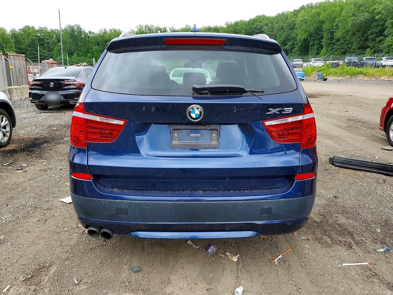2014 Bmw X3 Xdrive28i Синий vin: 5UXWX9C55E0D29934
