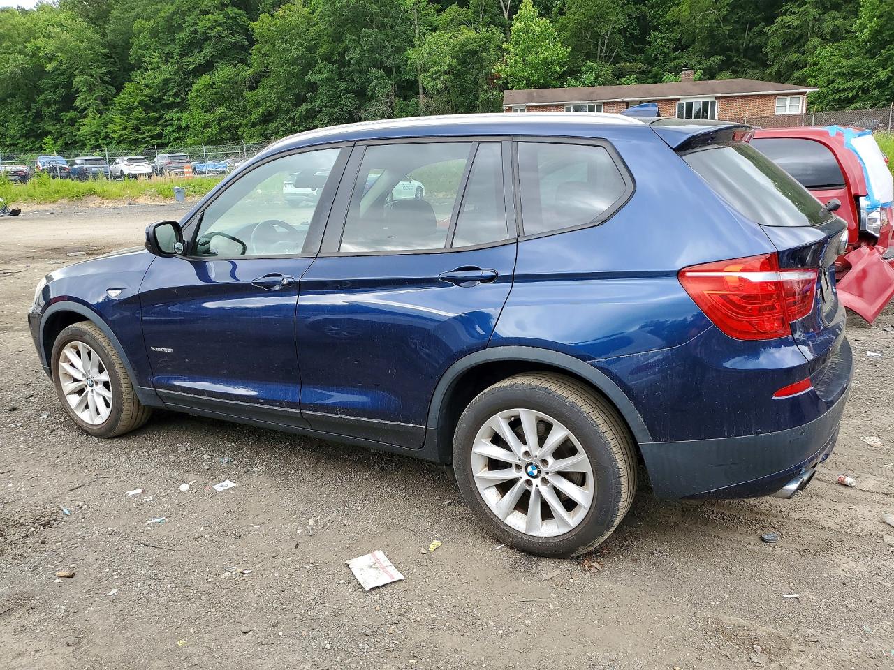 2014 Bmw X3 Xdrive28i Синий vin: 5UXWX9C55E0D29934