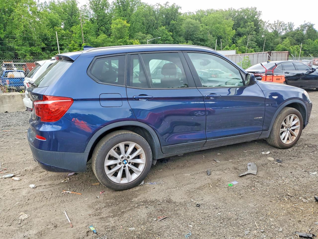 2014 Bmw X3 Xdrive28i Синий vin: 5UXWX9C55E0D29934