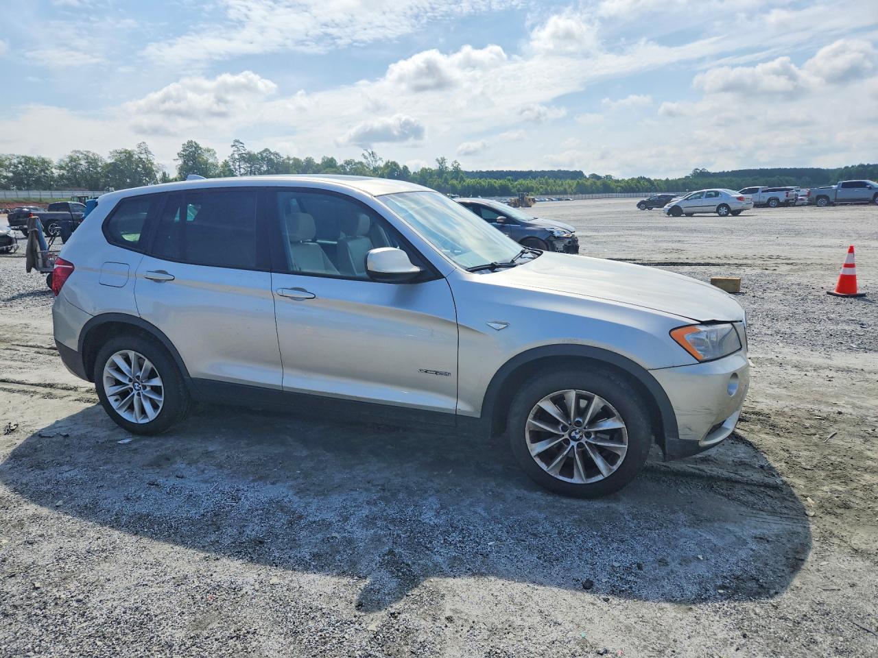 2014 Bmw X3 Xdrive28i Silver vin: 5UXWX9C55E0D31408