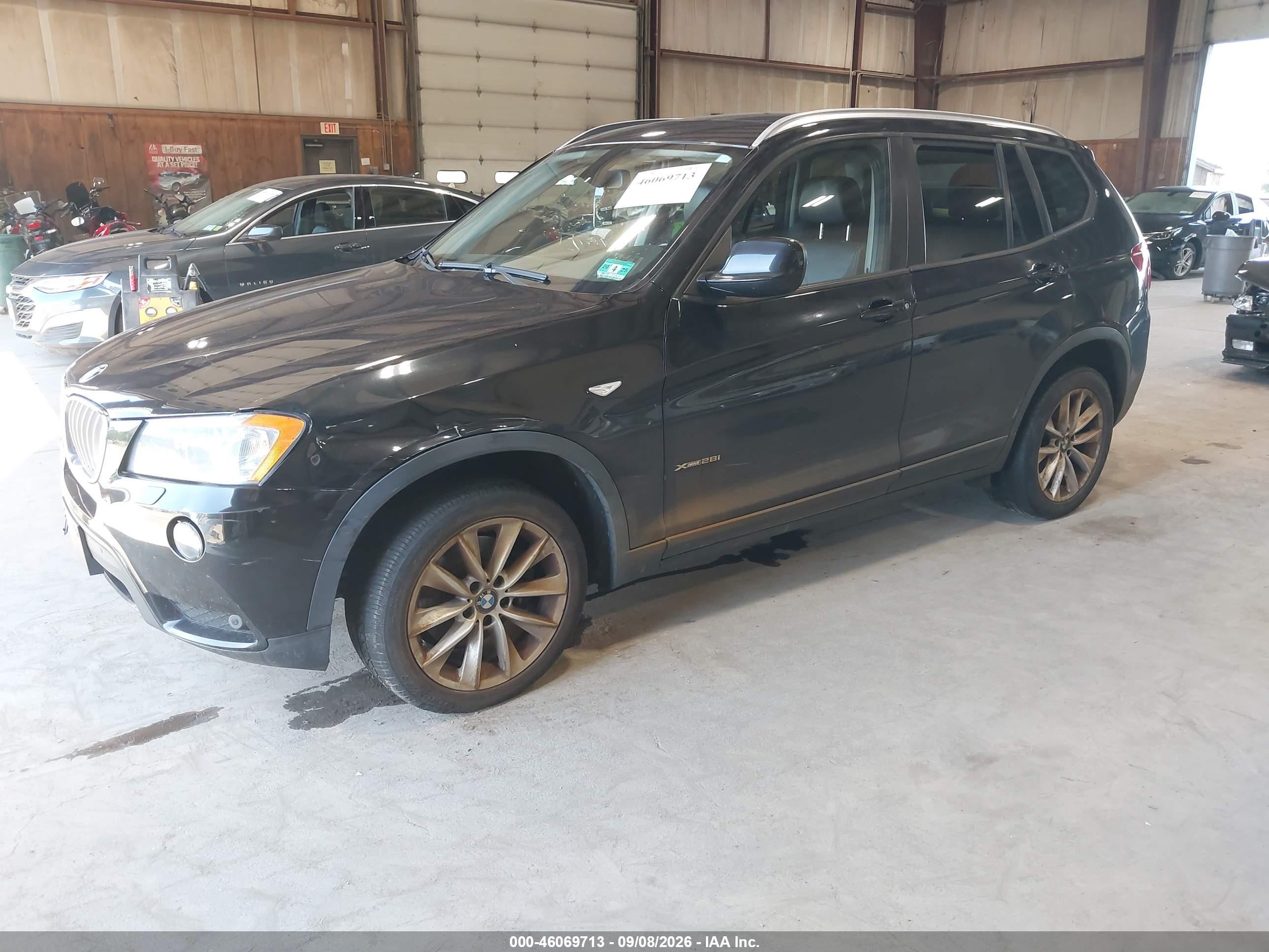 2014 Bmw X3 Xdrive28i Black vin: 5UXWX9C55E0D42862