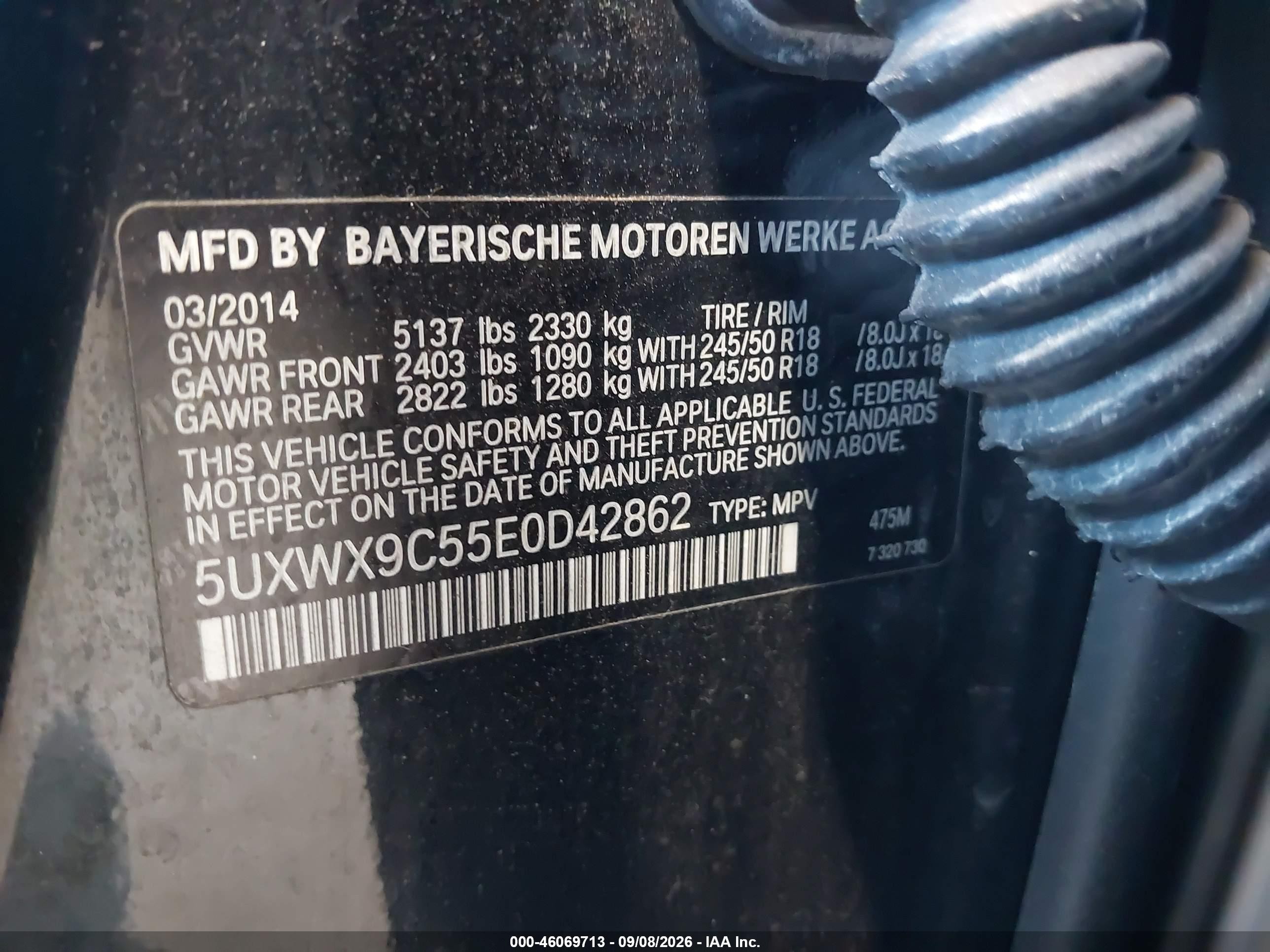 2014 Bmw X3 Xdrive28i Black vin: 5UXWX9C55E0D42862