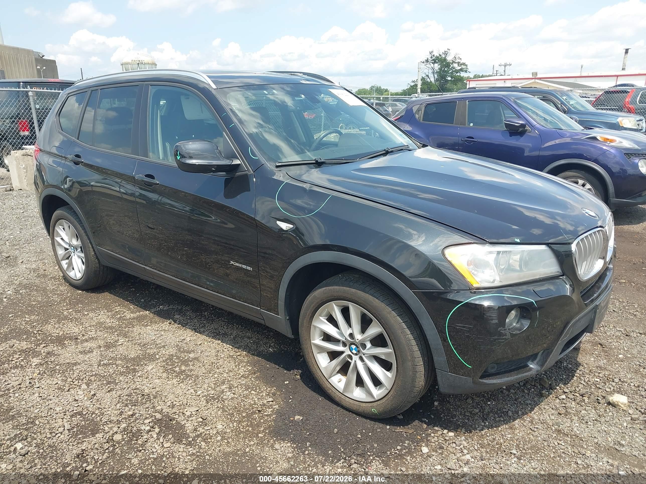 2014 Bmw X3 Xdrive28i Black vin: 5UXWX9C55E0D43087