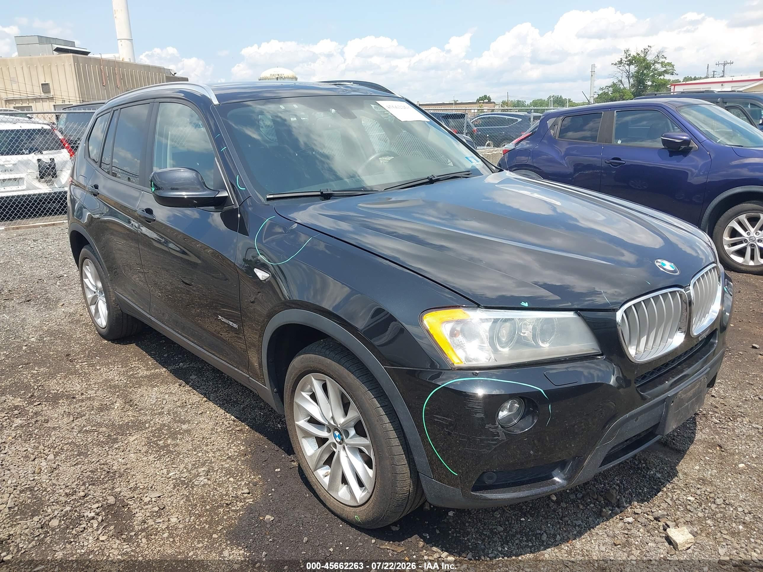 2014 Bmw X3 Xdrive28i Black vin: 5UXWX9C55E0D43087