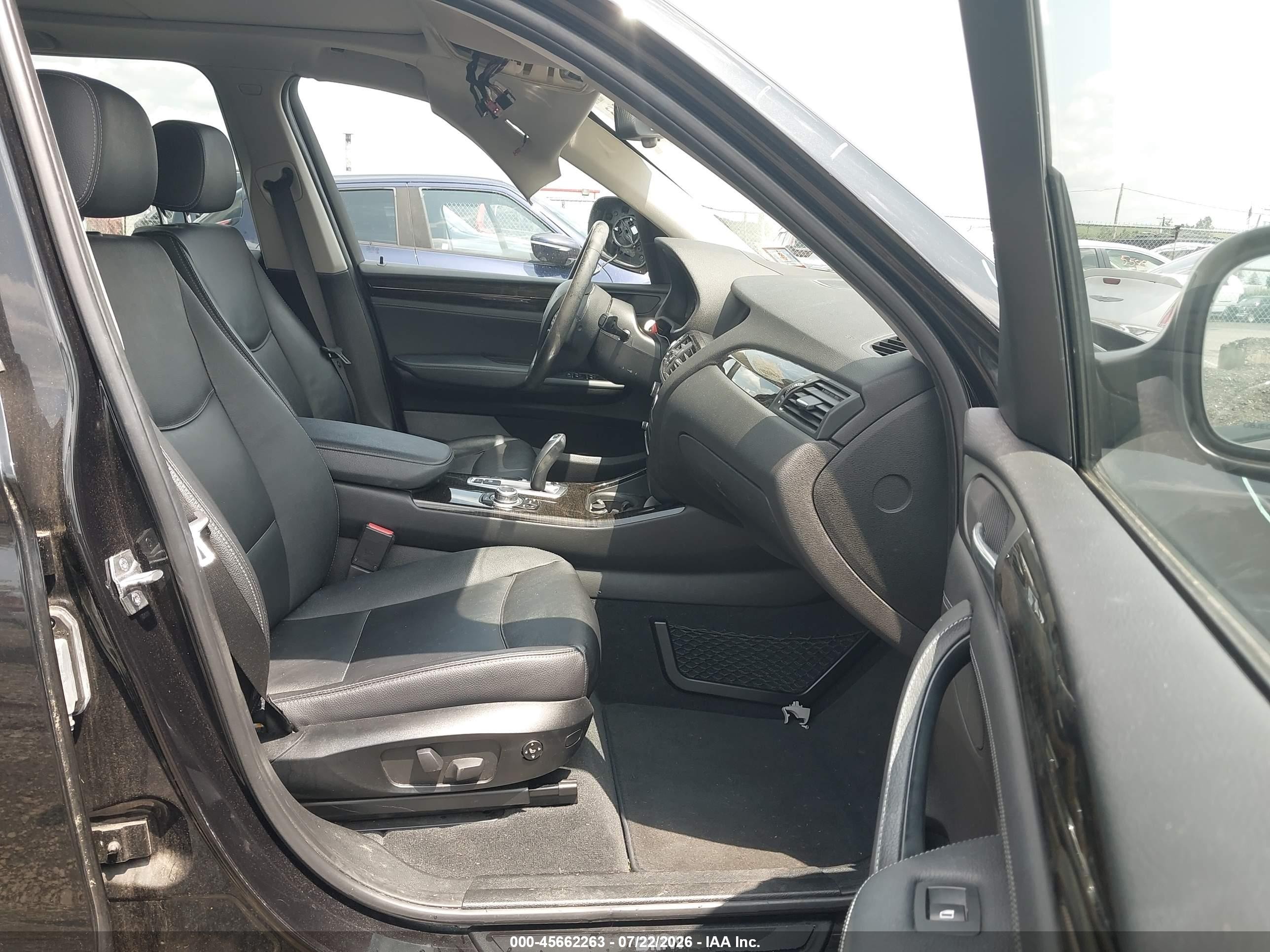 2014 Bmw X3 Xdrive28i Black vin: 5UXWX9C55E0D43087