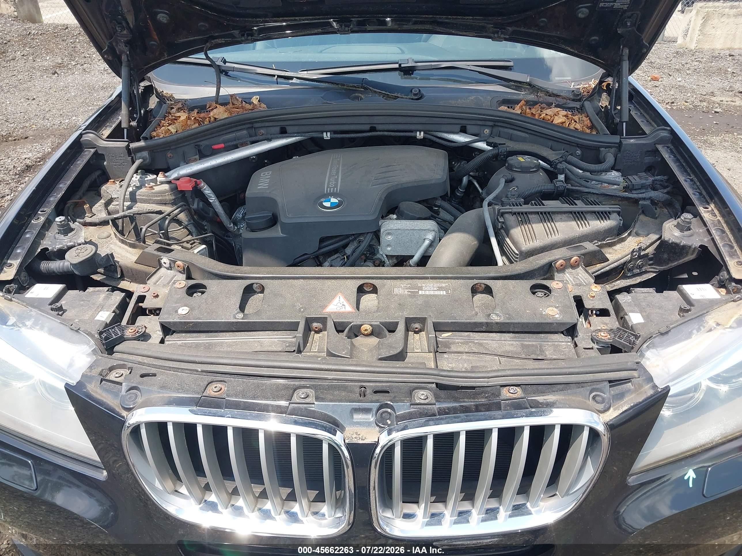 2014 Bmw X3 Xdrive28i Black vin: 5UXWX9C55E0D43087