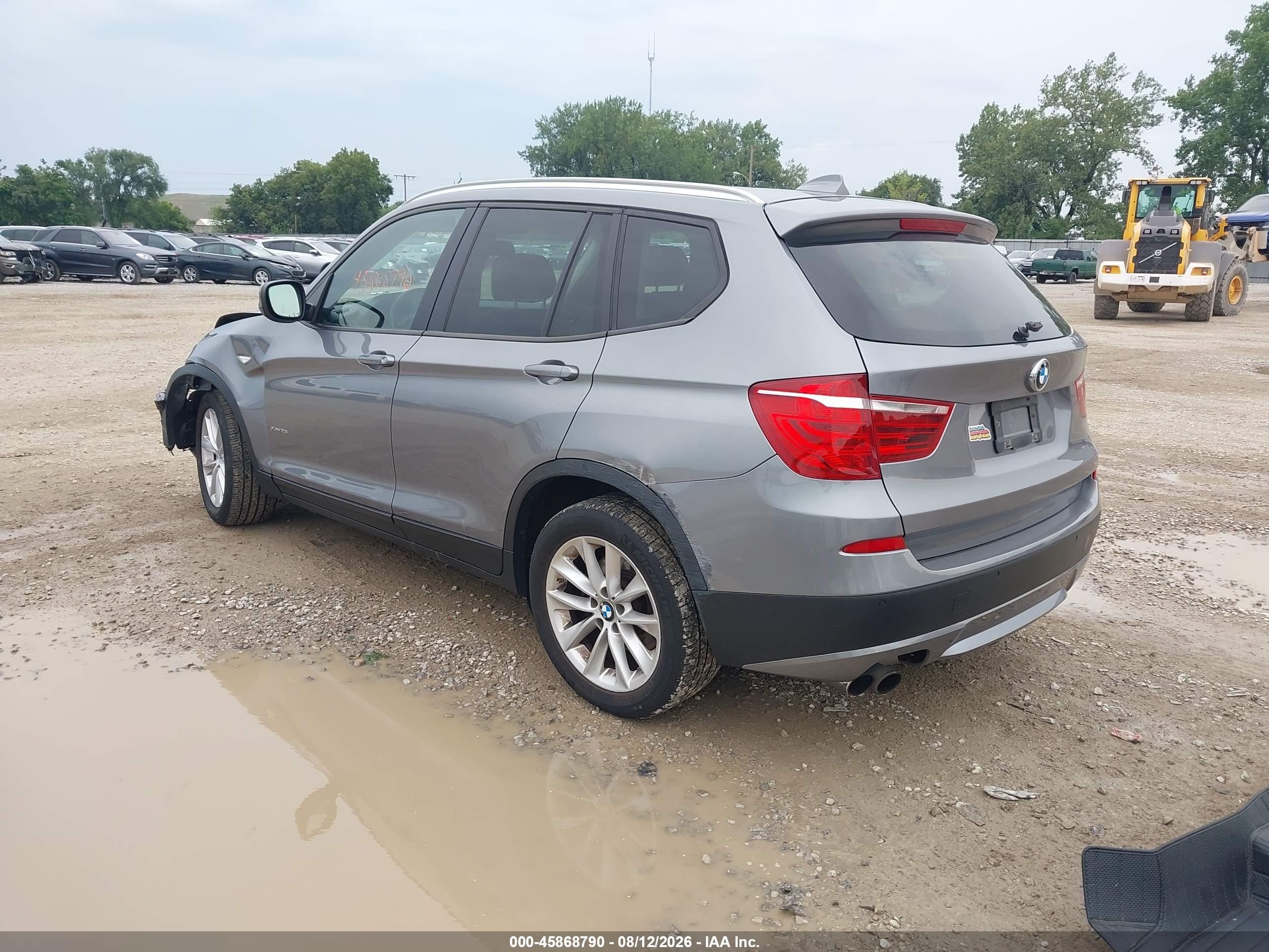2014 Bmw X3 Xdrive28i Gray vin: 5UXWX9C55E0D43297