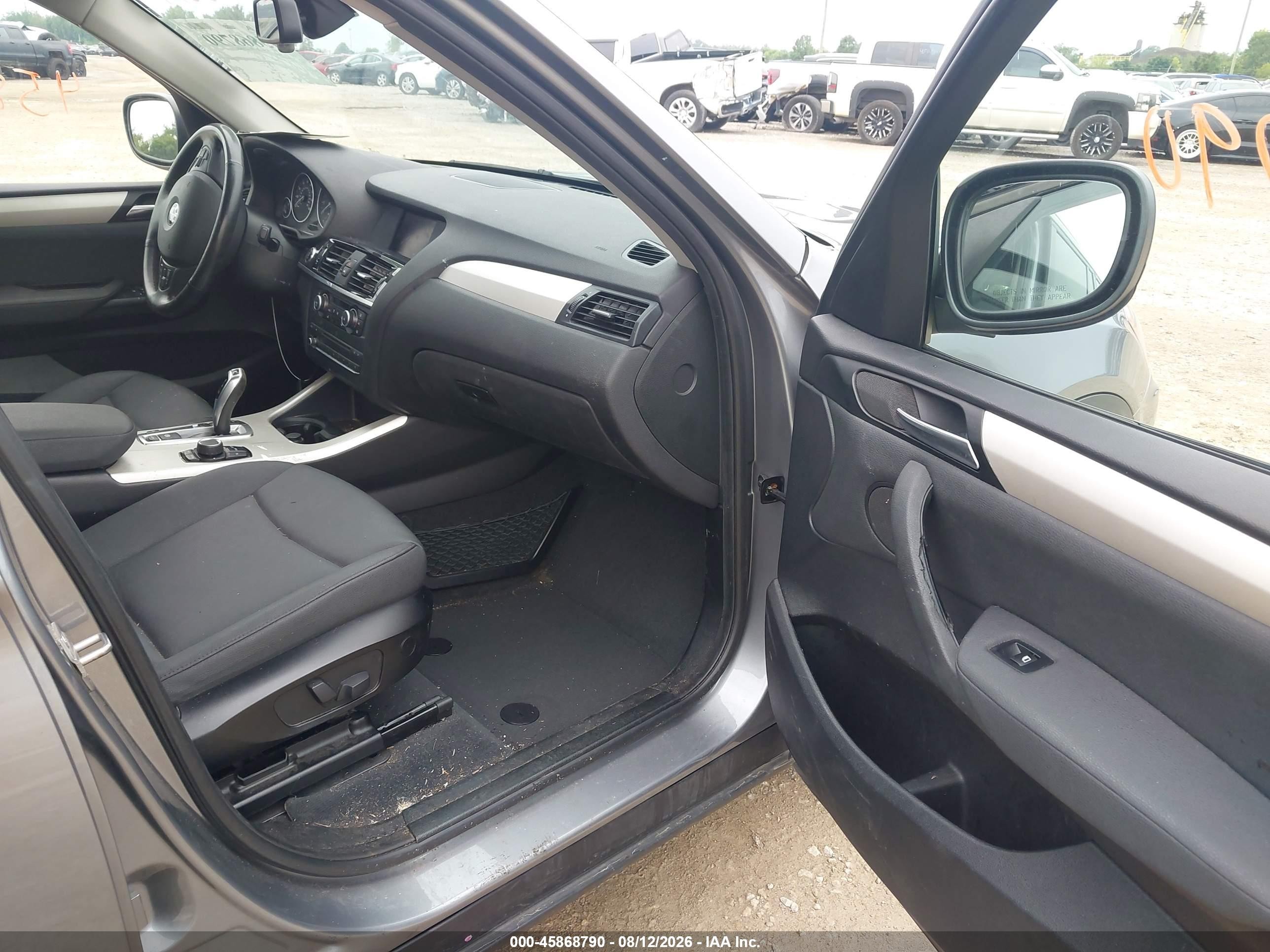 2014 Bmw X3 Xdrive28i Gray vin: 5UXWX9C55E0D43297